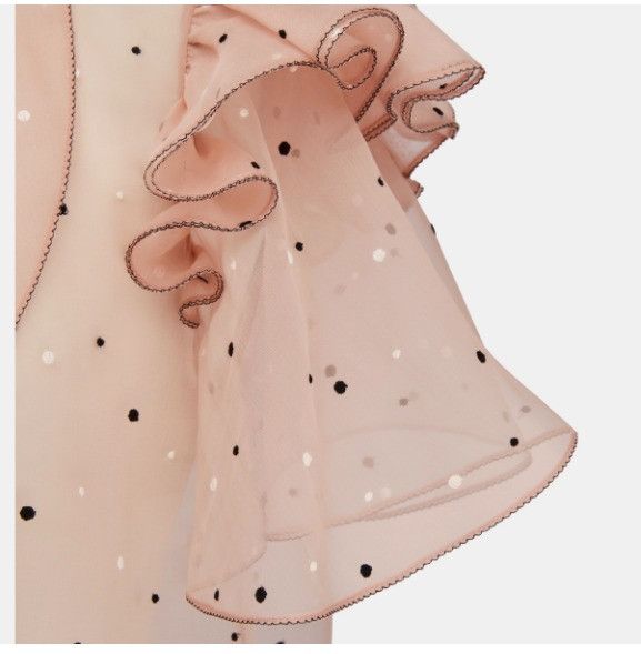 Dior o1w1db10924 Dots Organza Top in Pink Size L / US 10 / IT 46 - 4 Thumbnail