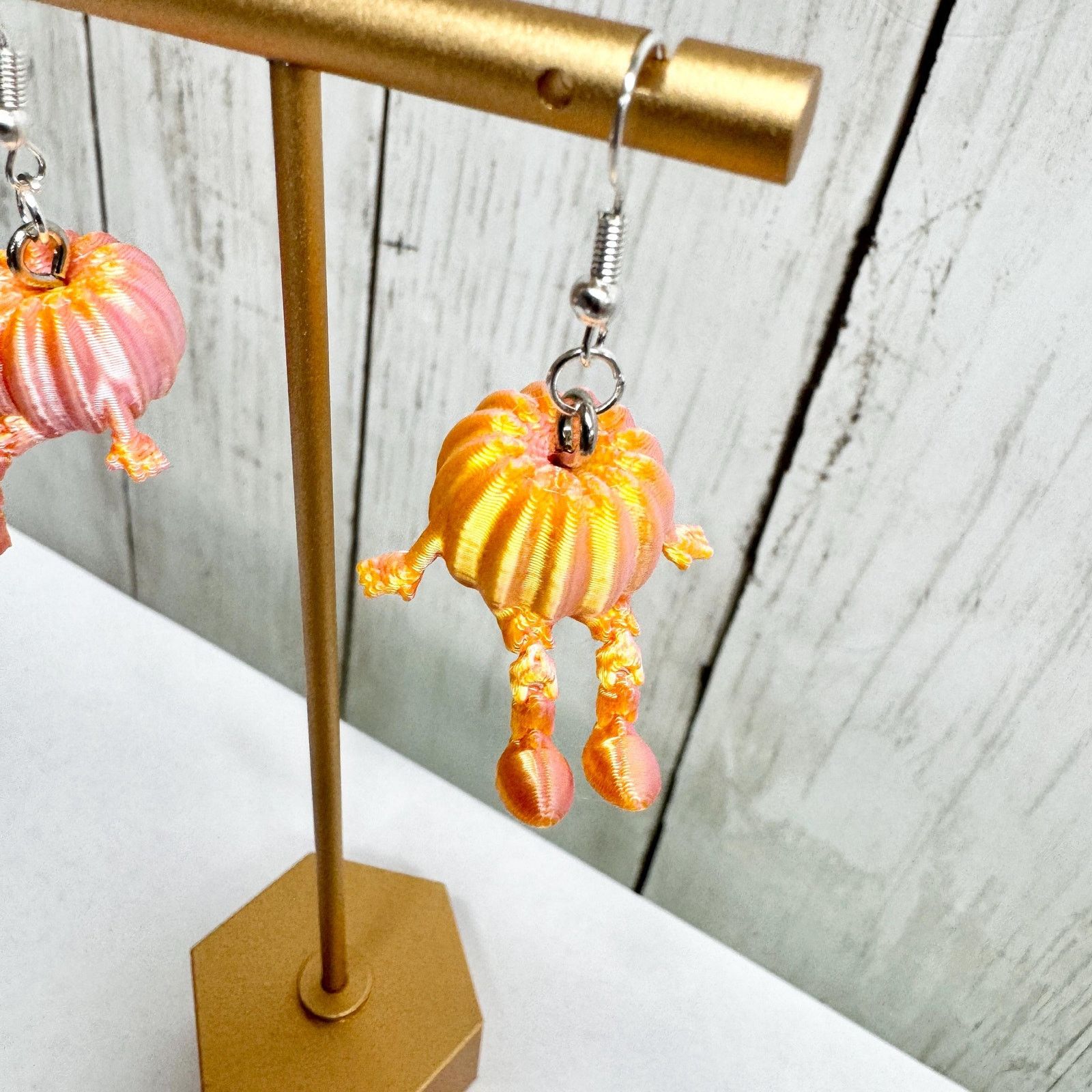 Other 3D Printed Pumpkin Earrings – Cute Fall Sitting Pumpkins Size ONE SIZE - 4 Thumbnail