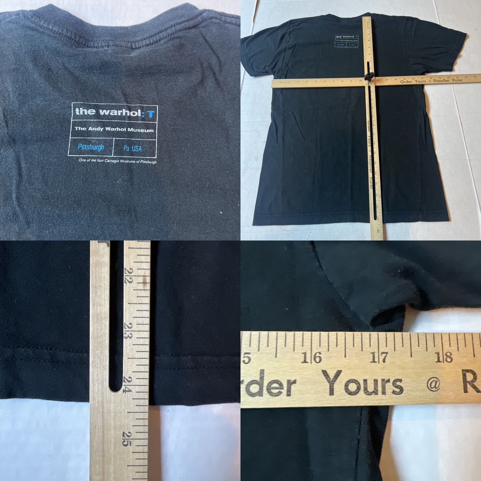 Vintage VINTAGE Andy Warhol Museum Pittsburgh Shirt Fright Wig Art Small 1986 Black Cotton Crew Short Sleeve Logo Tee Mens Women Girls Boys Size US S / EU 44-46 / 1 - 9 Thumbnail