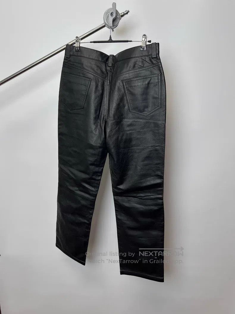 Yohji Yamamoto YOHJI YAMAMOTO size XXL Calf Leather Pants Size US 27 - 5 Thumbnail