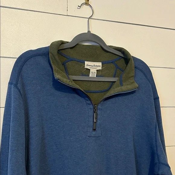 Tommy Bahama Tommy Bahama Flipside Half Zip Reversible Sweatshirt Size US XL / EU 56 / 4 - 6 Thumbnail