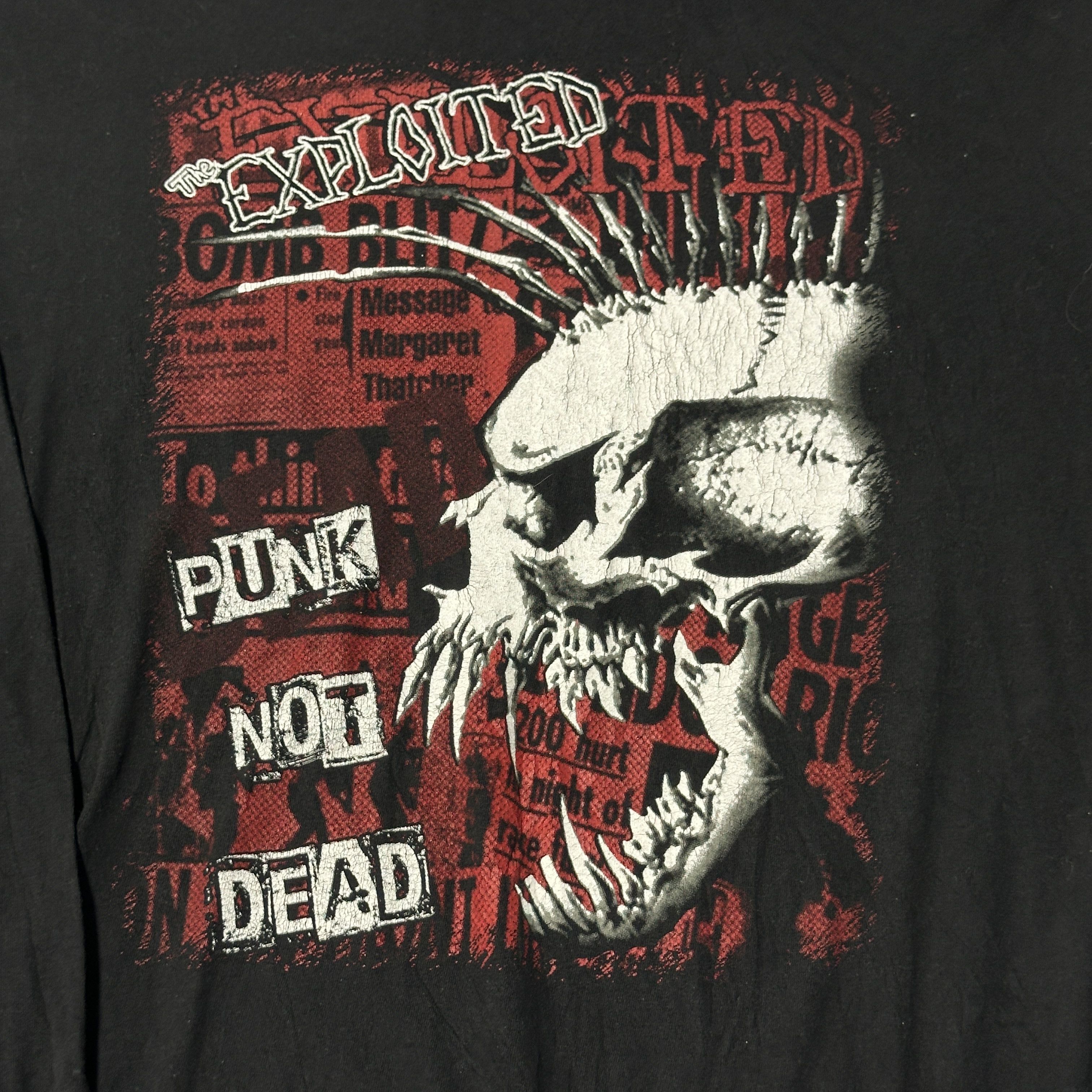 Other Vintage Exploited Punk Graphic Hooded Long Sleeve Shirt Size L 80s Size US L / EU 52-54 / 3 - 2 Thumbnail