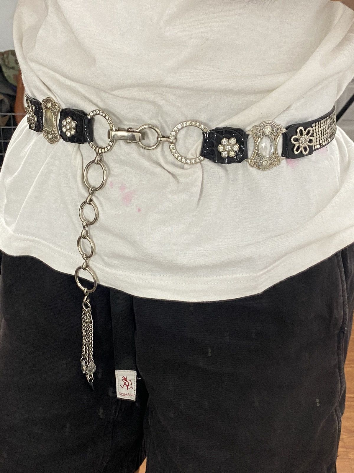 If Six Was Nine × Japanese Brand × Le Grande Bleu (L.G.B.) Black crystal belt Size ONE SIZE - 5 Thumbnail