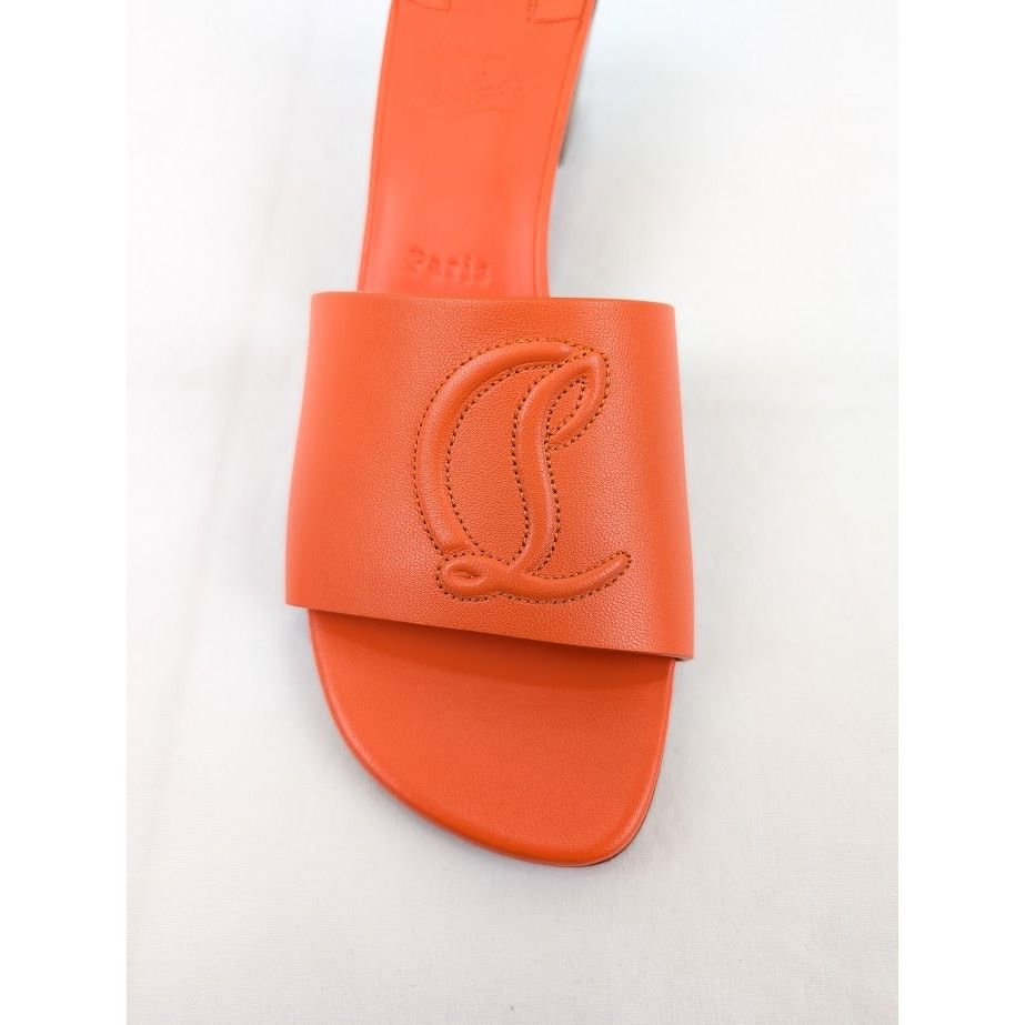 Christian Louboutin o1rshd1 Nappa Heel Mule in Vitamine/Lin Vitamine Size US 9 / IT 39 - 5 Thumbnail