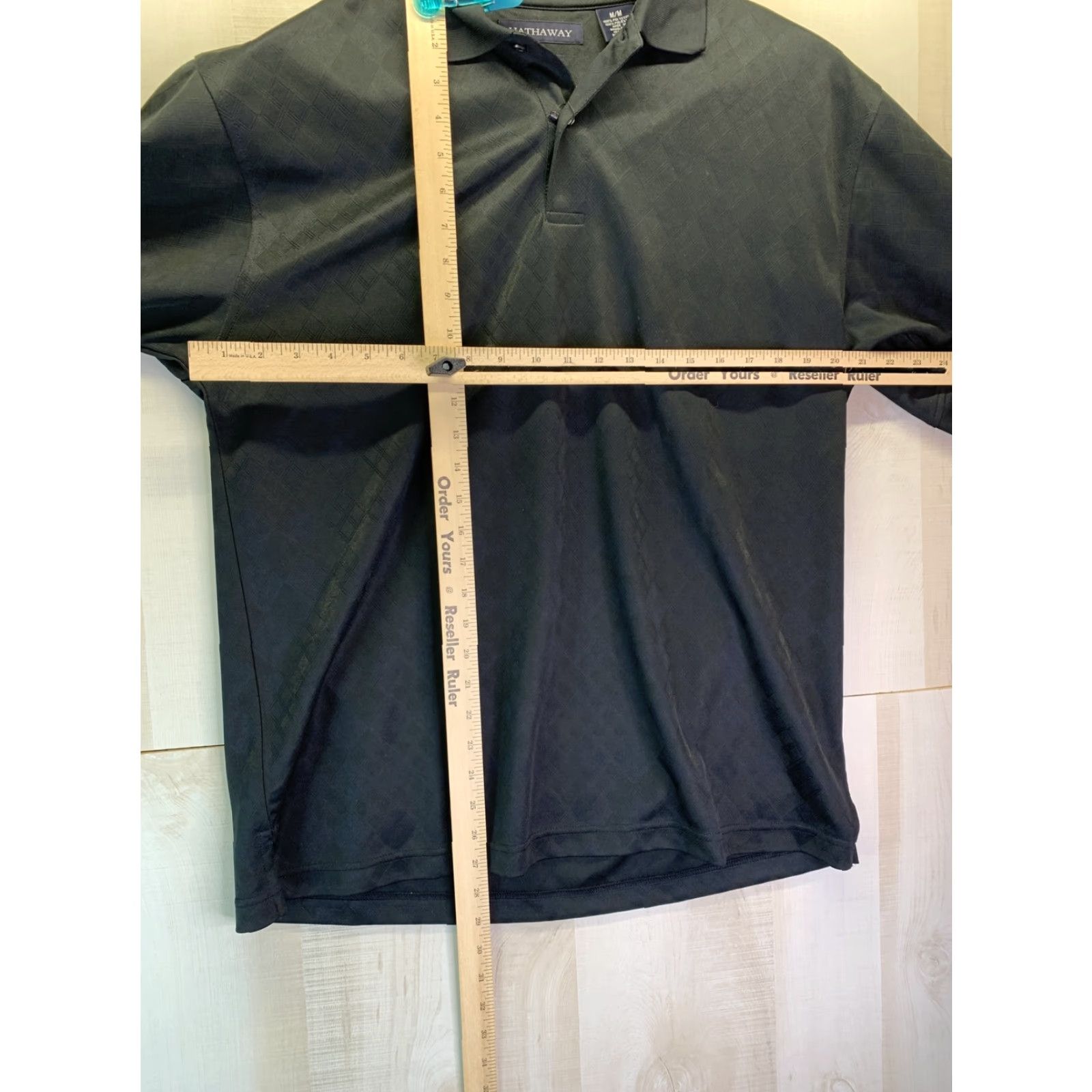 Vintage Hathaway Polo Shirt Men’s M Black Short Sleeve Collared Classic Casual Golf Prep - Size US M / EU 48-50 / 2 - 3 Thumbnail