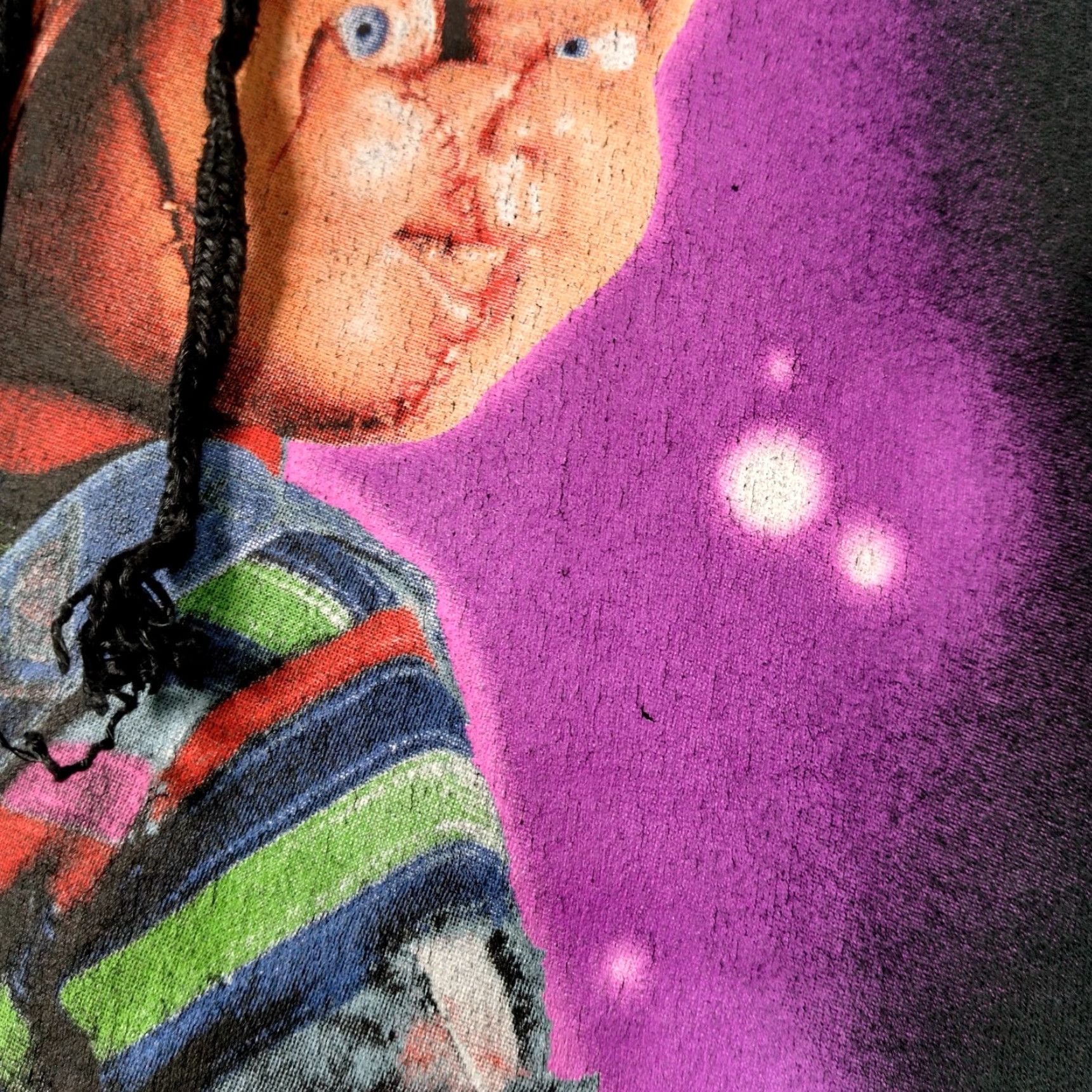 Vintage VINTAGE? (no) Chucky Doll Hoodie Hoodie Men M Black Pullover Horror Movie Graphic Hooded Sweatshirt Halloween Doll 90s Mens Size US M / EU 48-50 / 2 - 5 Thumbnail