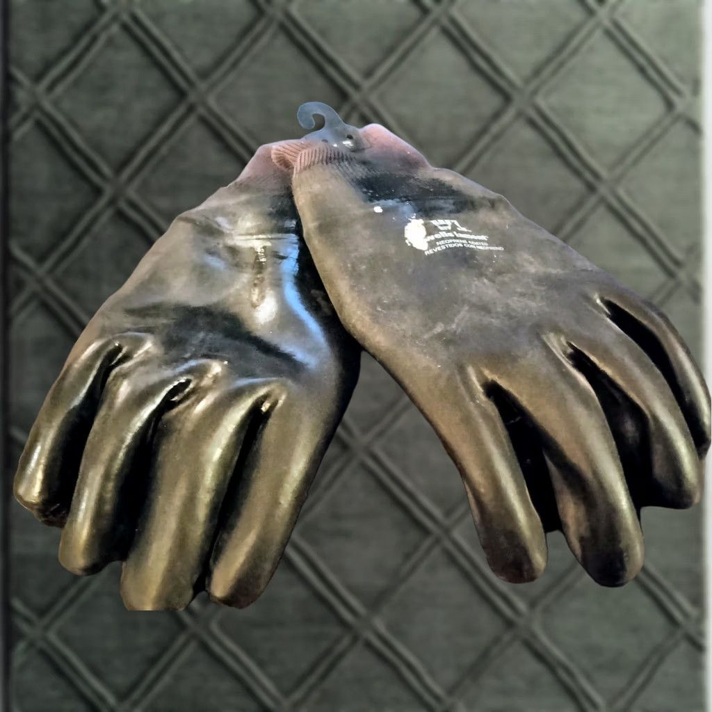 Vintage VINTAGE Wells Lamont Gloves Rubber Calving Work Farm Chore Neoprene Size ONE SIZE - 1 Thumbnail