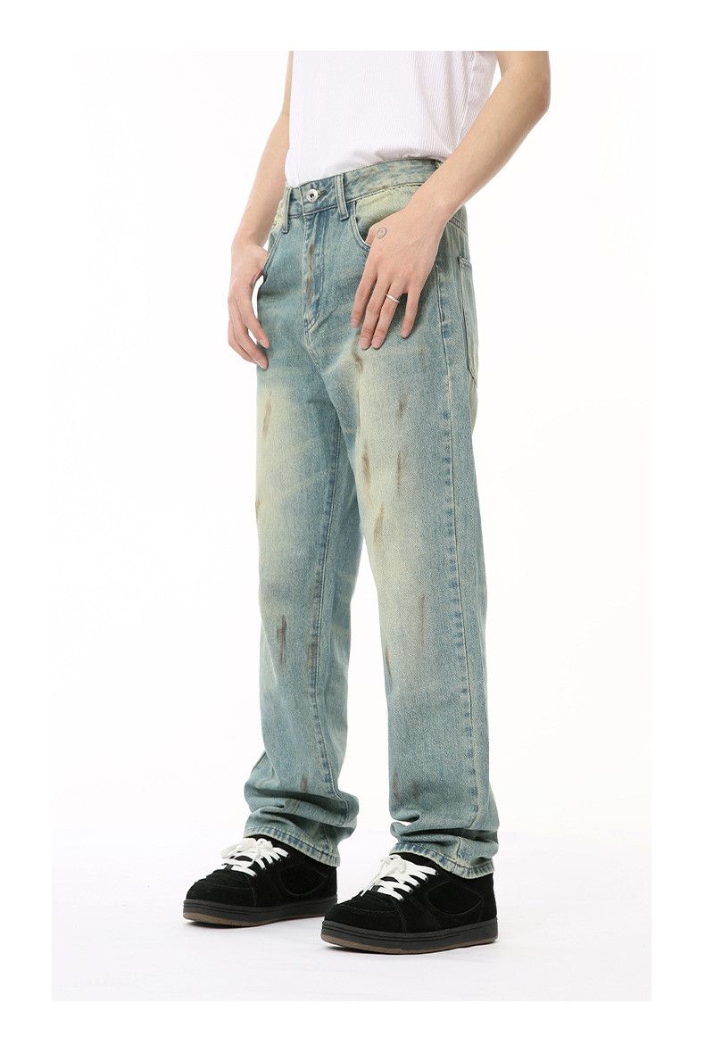 Japanese Brand American retro distressed washed gradient jeans Size US 32 / EU 48 - 6 Thumbnail
