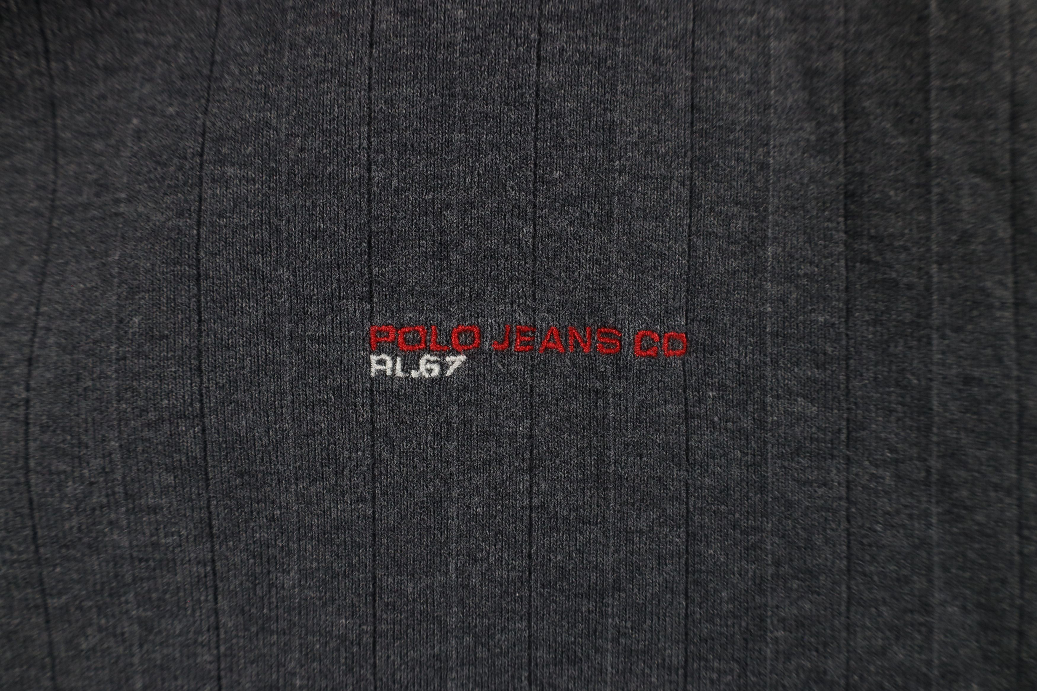 Ralph Lauren × Vintage Vintage 90s Ralph Lauren Ribbed Knit Ringer T-Shirt USA Size US XL / EU 56 / 4 - 4 Thumbnail