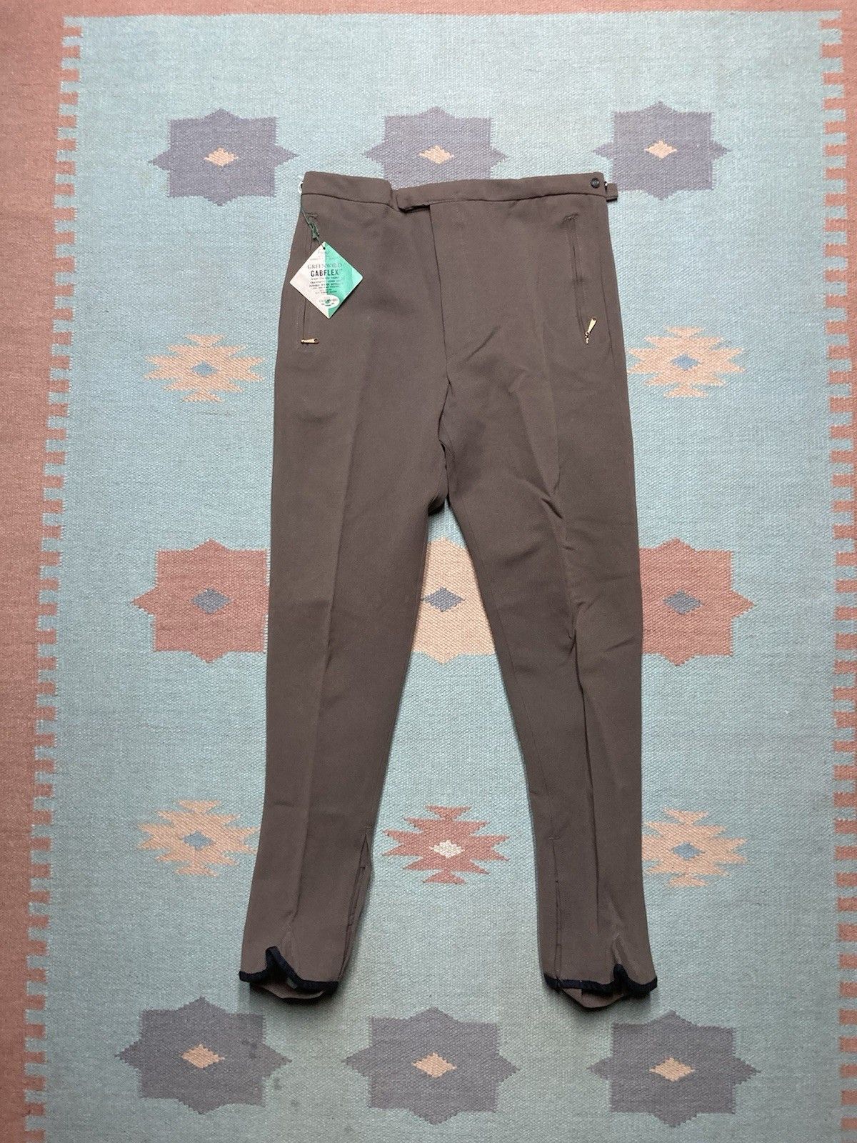 Vintage 1950s wading pants fishing NWT gabardine rayon blend 31x29 Size US 31 - 1 Thumbnail
