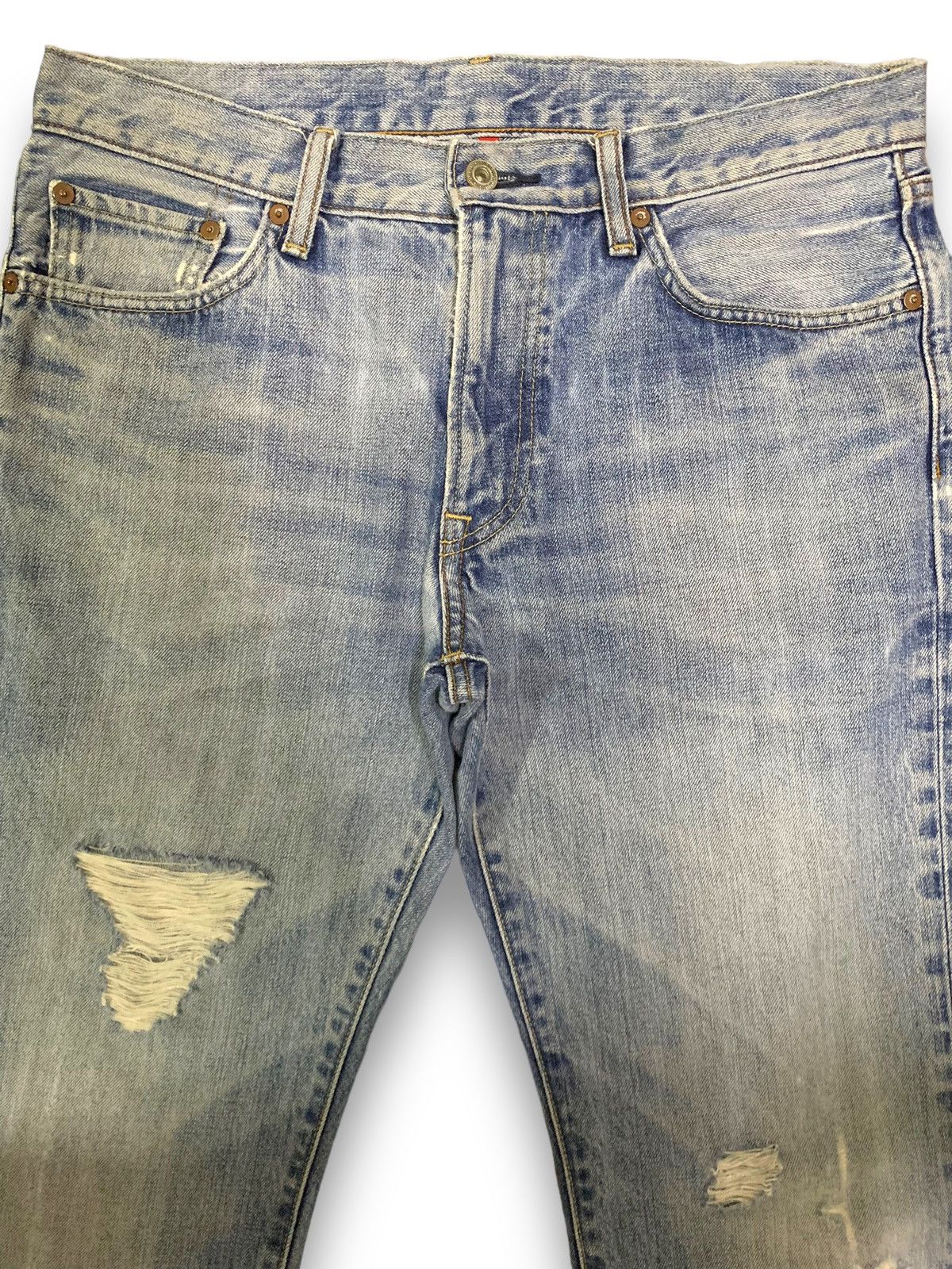 Undercover × Uniqlo Vintage Uniqlo UJ S002 Dirty Blue Wash Distressed Jeans Size US 32 / EU 48 - 3 Thumbnail