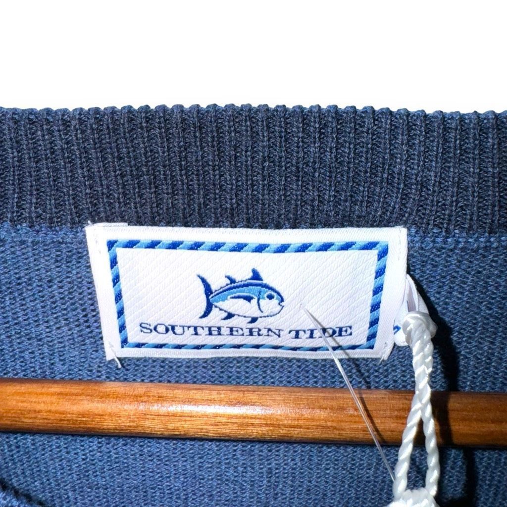 Southern Tide NWT Yacht Blue Southern Tide Pima Cotton V Neck Skipjack Sweater Size M Size US M / EU 48-50 / 2 - 4 Thumbnail