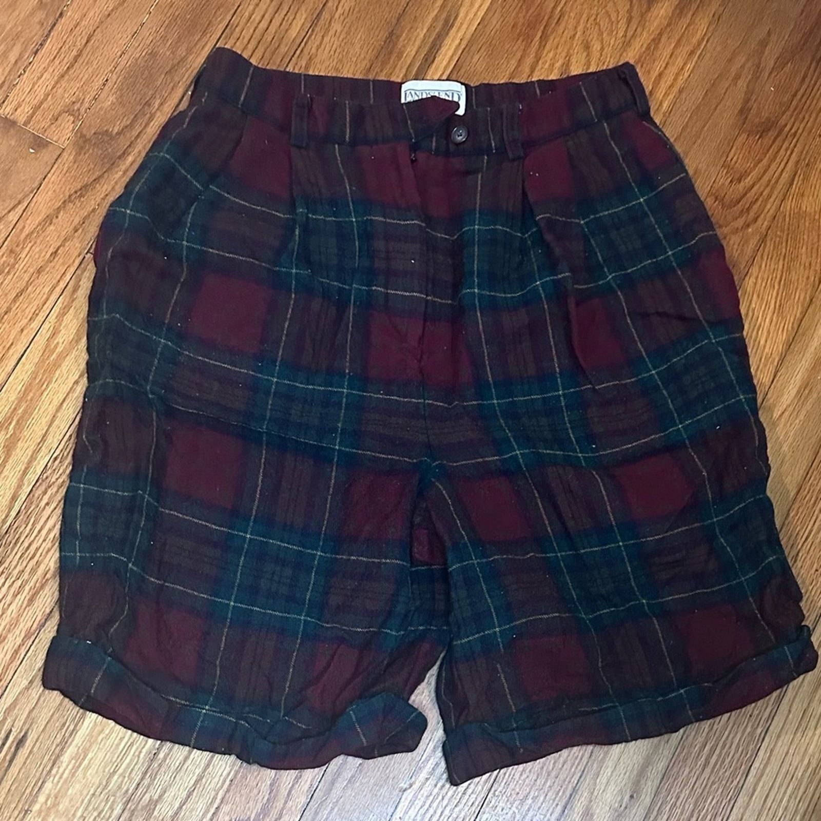 Lands' End Lands End Wool Plaid Shorts Size 36" / US 14 / IT 50 - 2 Thumbnail