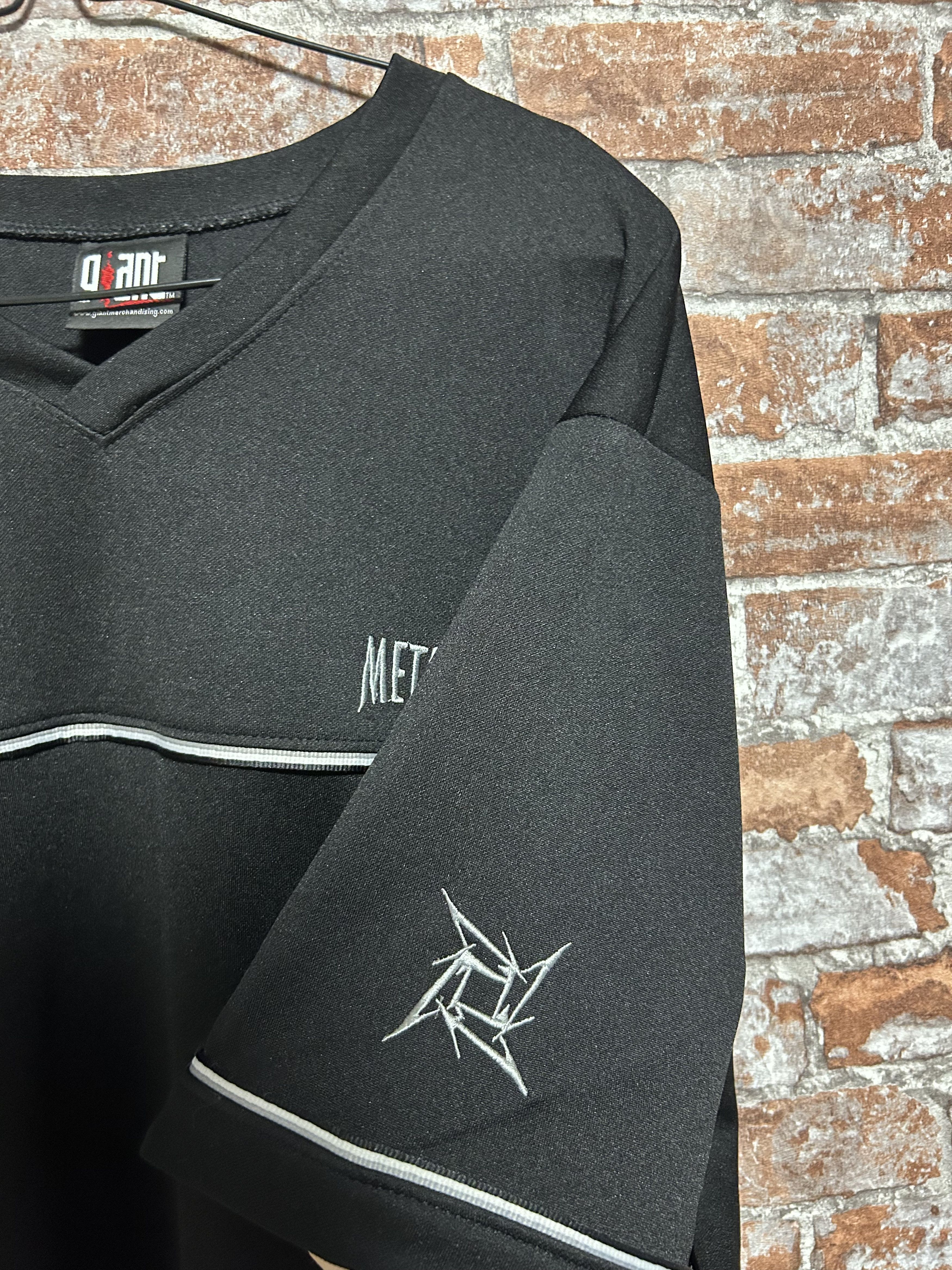 Band Tees × Vintage Vintage 90s Metallica Embroidered Logo Giant Jersey shirt Size US XL / EU 56 / 4 - 9 Thumbnail