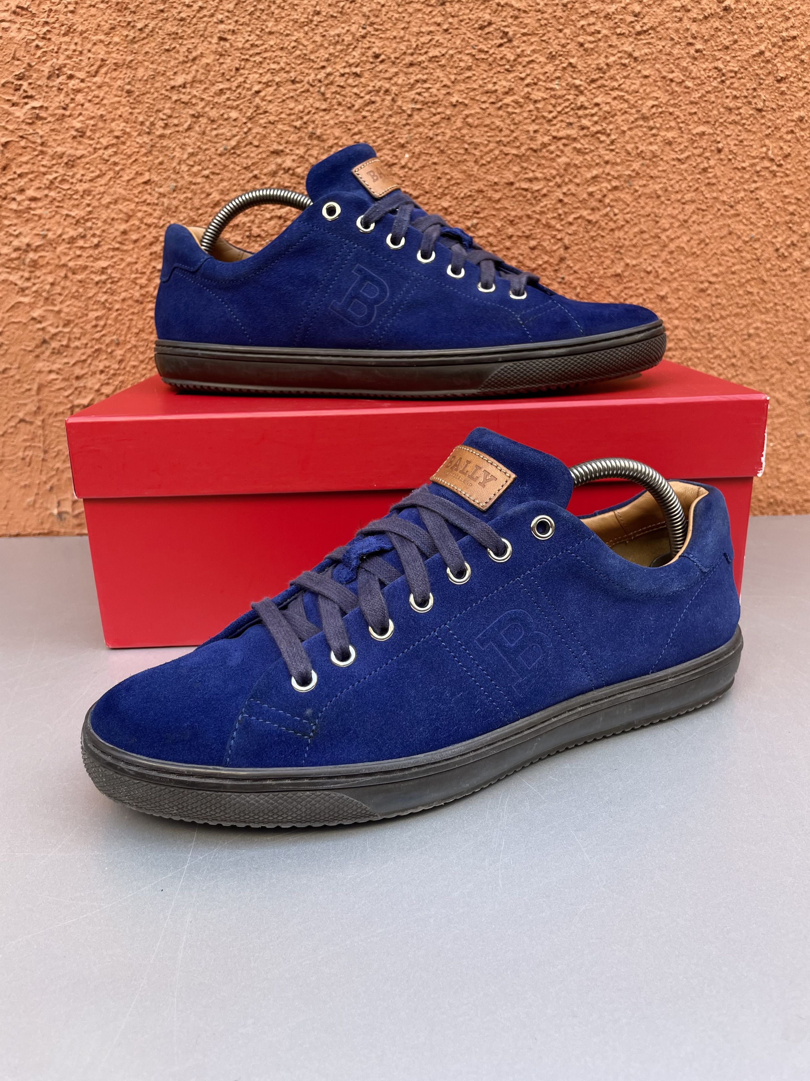 Bally Rare Bally Orivel Lace-Up blue suede sneakers size 43 Size US 10.5 / EU 43-44 - 3 Thumbnail