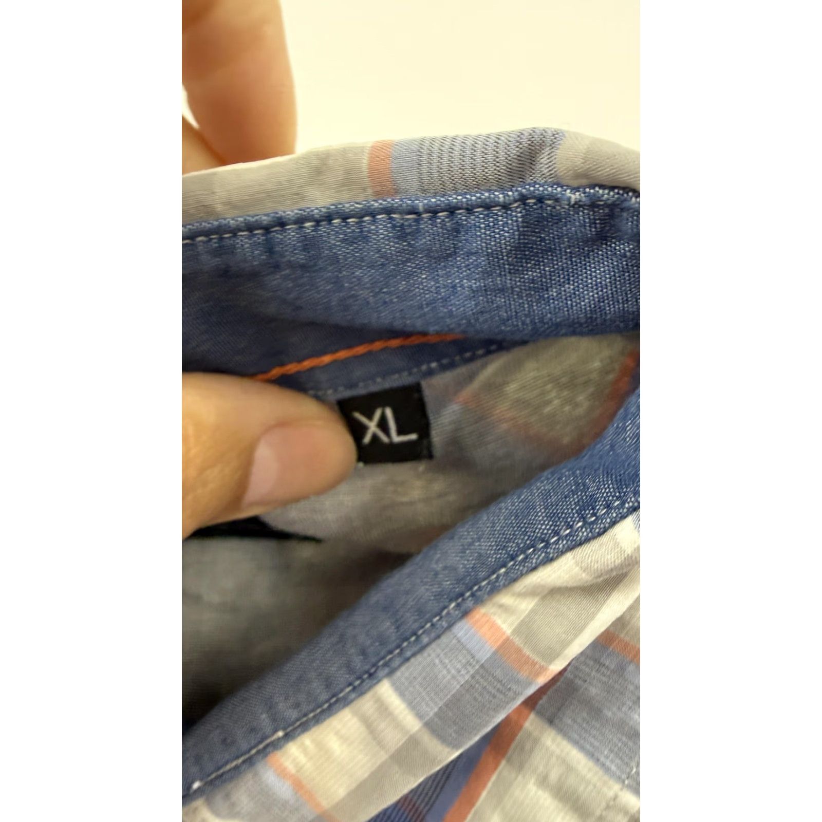 Vintage VINTAGE 7 Diamonds Shirt Mens XL Blue Gray Plaid Short Sleeve Button-Up Cotton Casual Size US XL / EU 56 / 4 - 4 Thumbnail