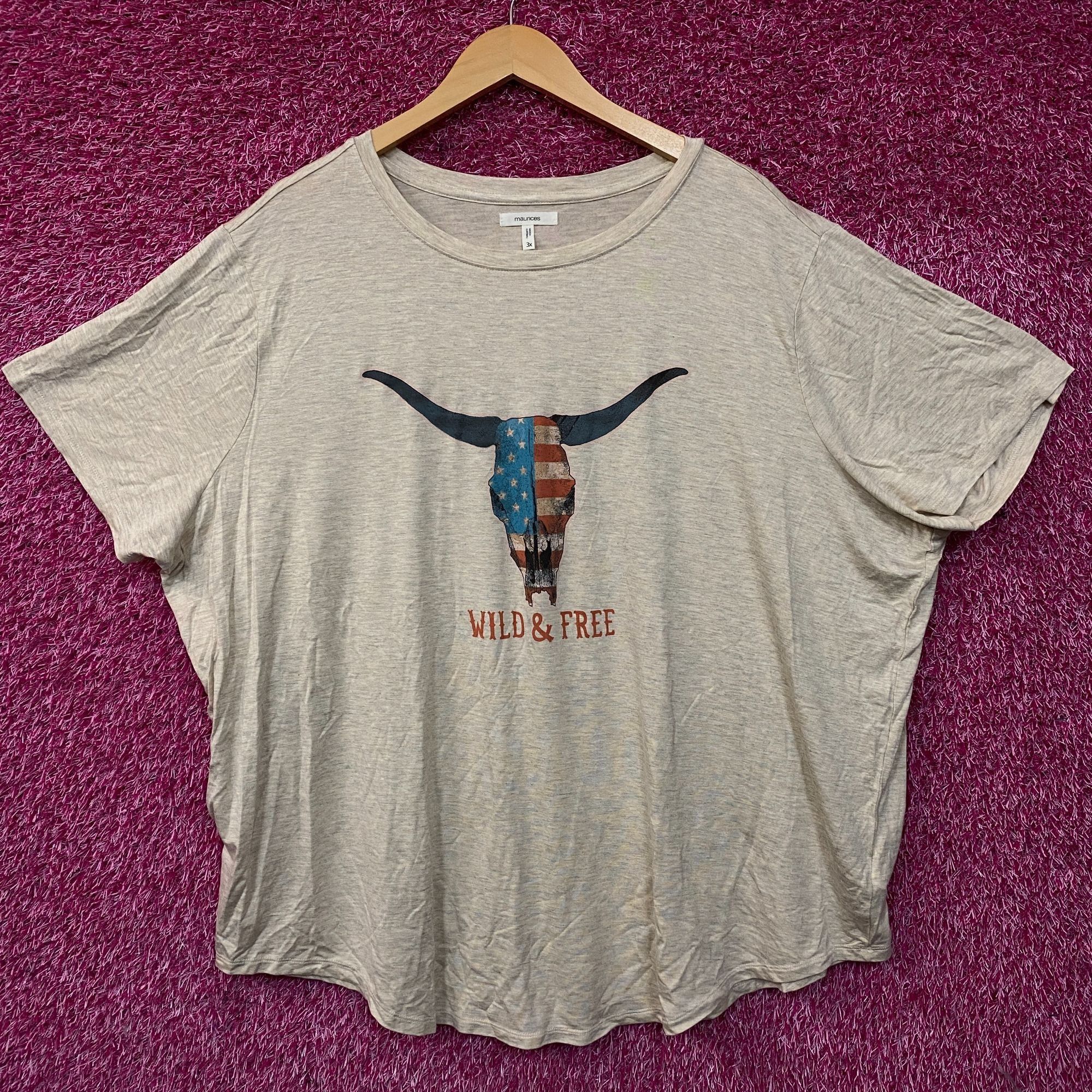 Other Maurices Americana Wild & Free Graphic T-Shirt 3XL Size 3XL / US 20-22 - 1 Thumbnail