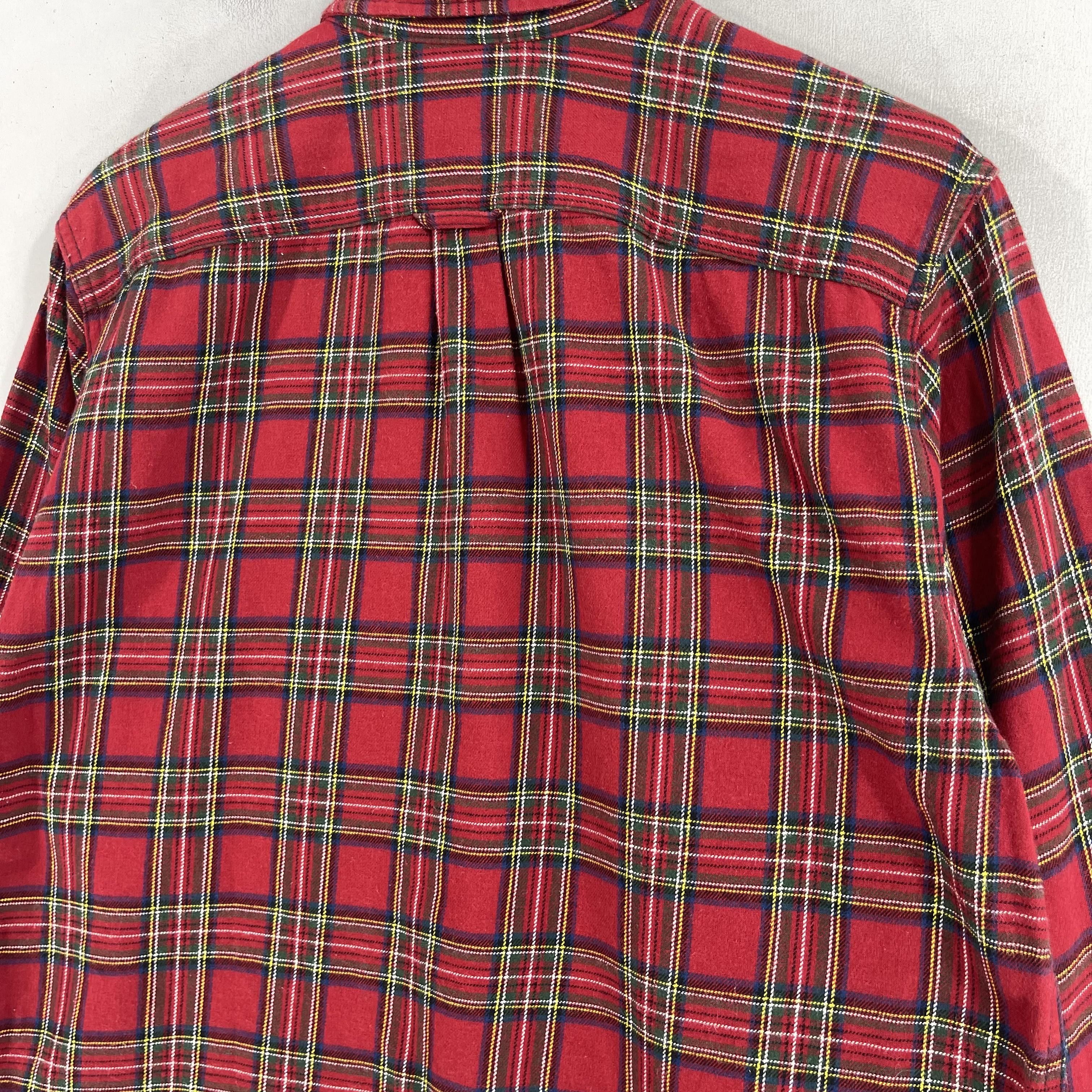 Eddie Bauer × Flannel Vintage EDDIE BAUER Plaid Tartan Red Flannel Button Up Shirt Size US L / EU 52-54 / 3 - 9 Thumbnail