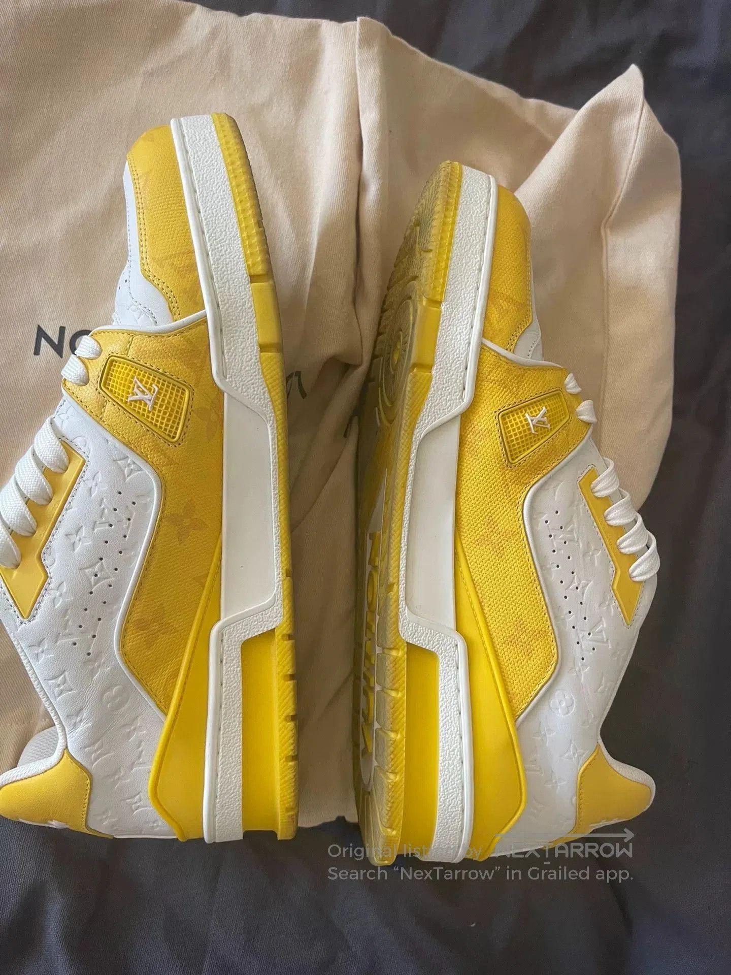 Louis Vuitton lv trainer运动鞋 in yellow and white. Size US 8.5 / EU 41-42 - 3 Thumbnail
