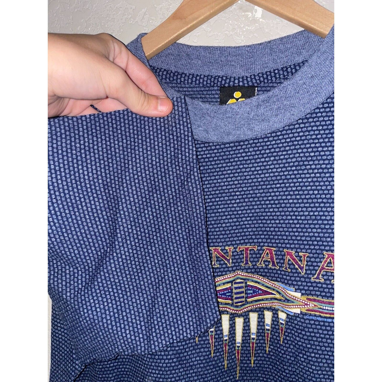 Vintage 90s Vintage Montana Shirt State Blue Graphic Tee VTG L Large Size US L / EU 52-54 / 3 - 6 Thumbnail