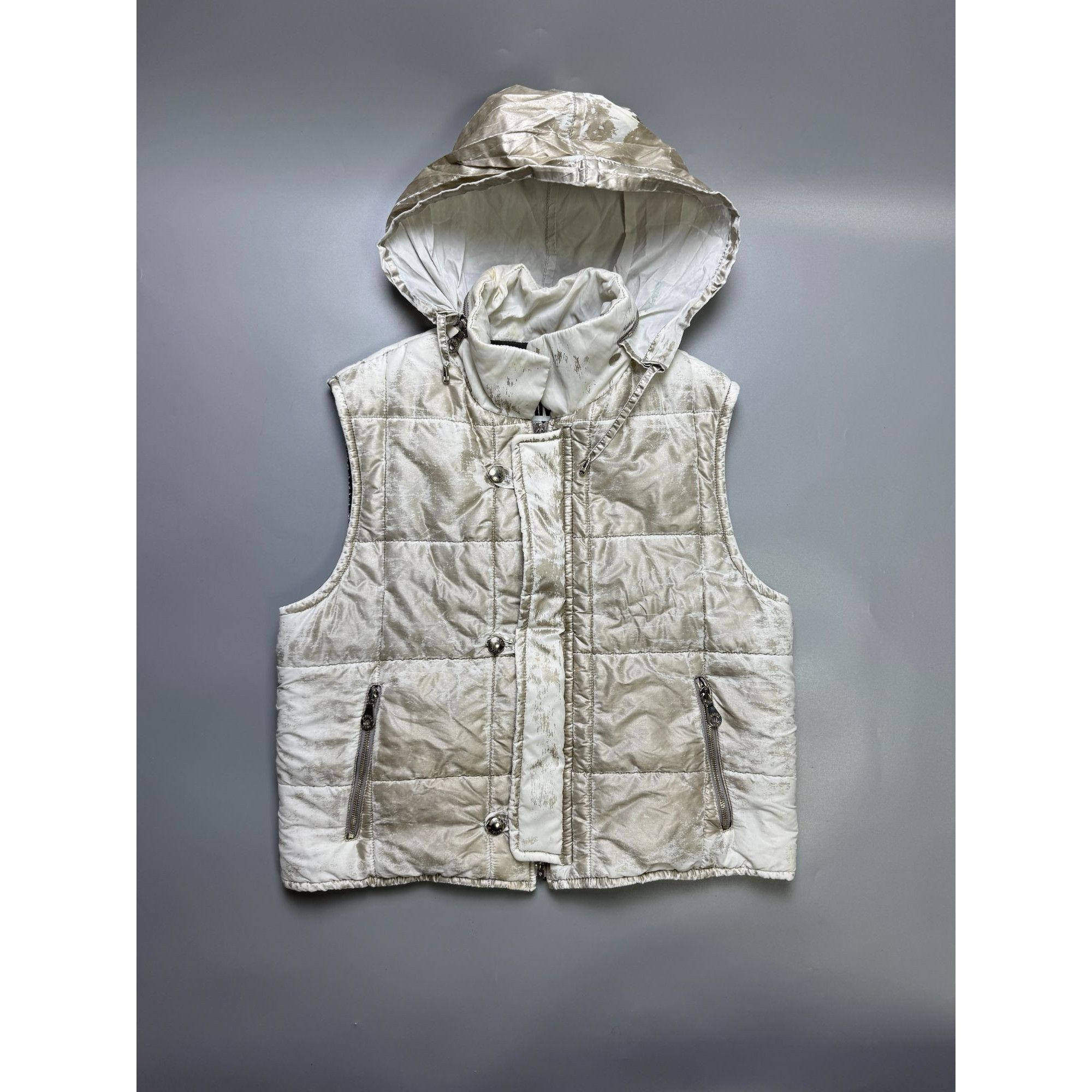 Iceberg Iceberg Jeans Vintage Distressed Silver Vest (Y1116) Size M / US 6-8 / IT 42-44 - 1 Thumbnail