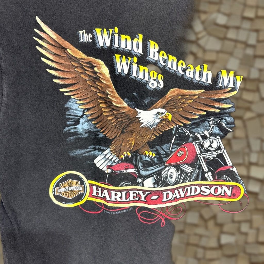 VINTAGE Harley-Davidson 1990s Graphic Tee Unisex L Black Short Sleeve Grunge