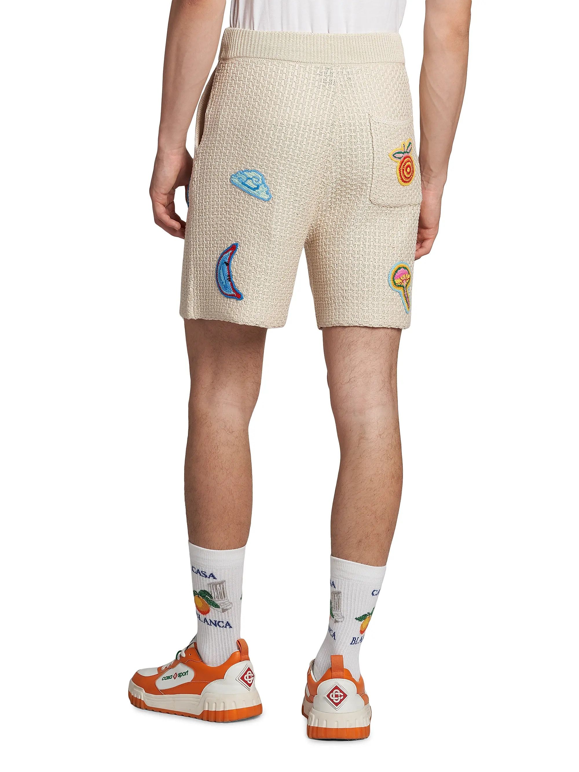 Casablanca os11x0725 Patchwork Crochet Shorts in Beige Size US 30 / EU 46 - 4 Thumbnail