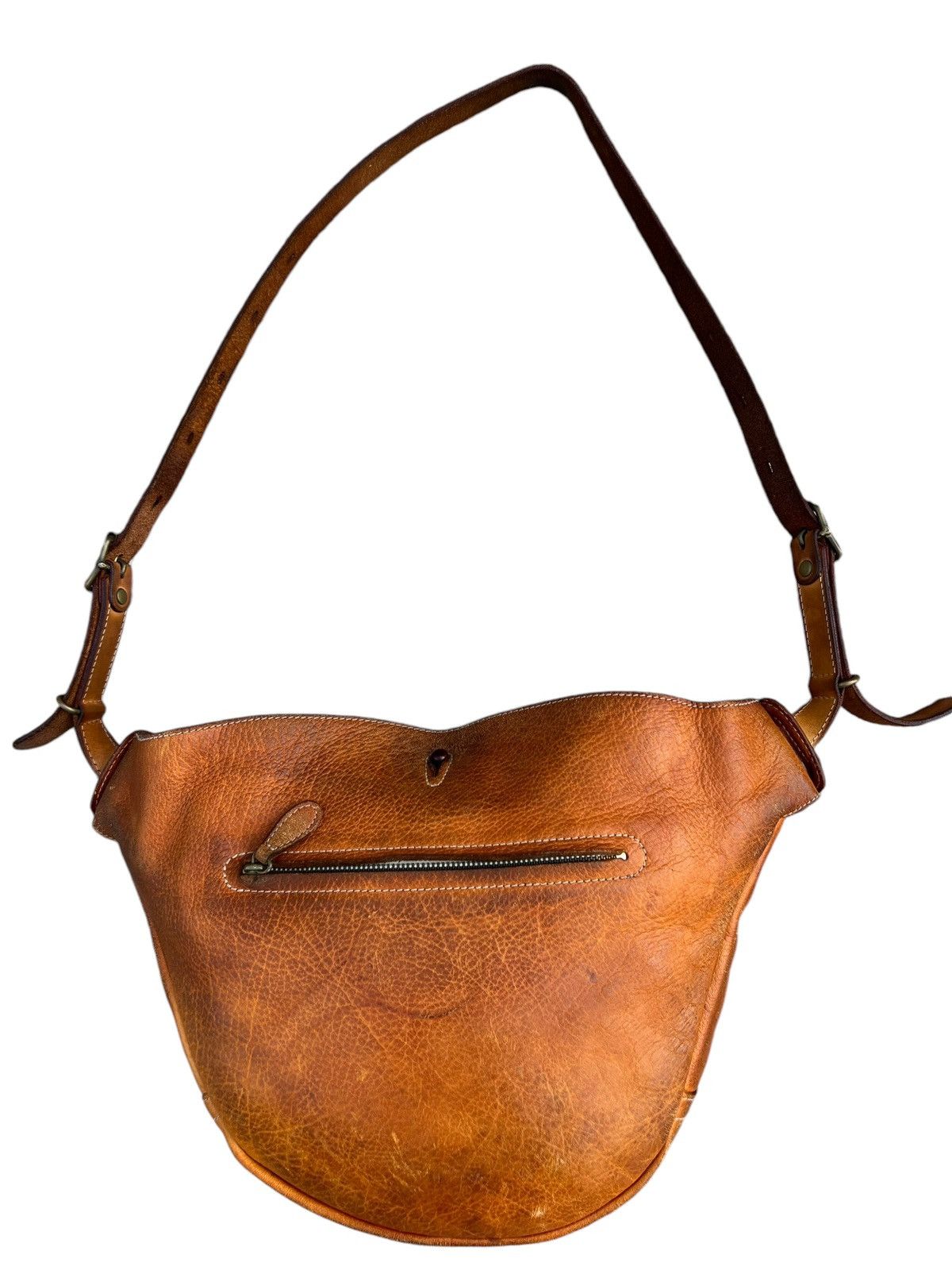 Leather Trashed Style Craft Japan Distress Muddy Patina Leather Bag Size ONE SIZE - 12 Thumbnail