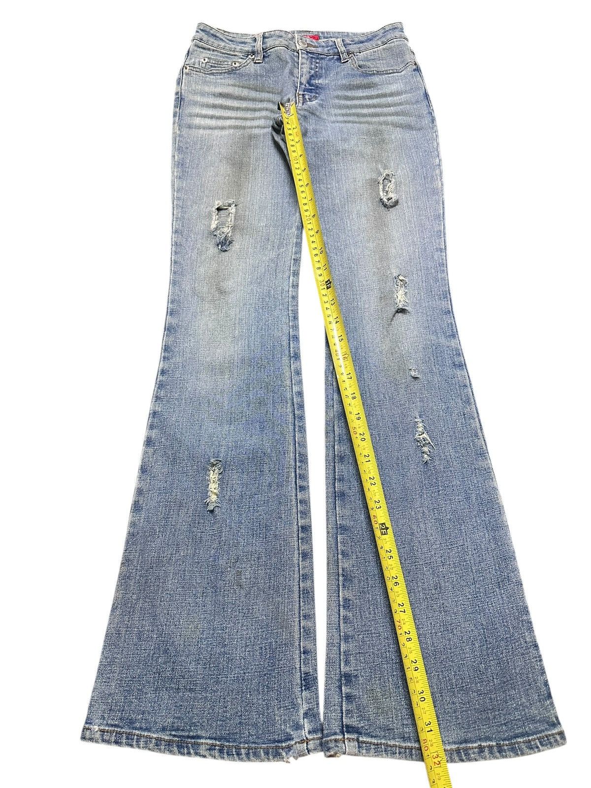 Japanese Brand Vintage Distressed Jeans With Bootcut Wideleg Style Faded Size US 28 / EU 44 - 13 Thumbnail