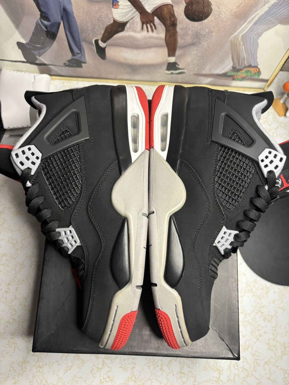 Jordan Brand Air Jordan 4 Retro OG 2019 Bred 2019 Size US 10.5 / EU 43-44 - 4 Thumbnail