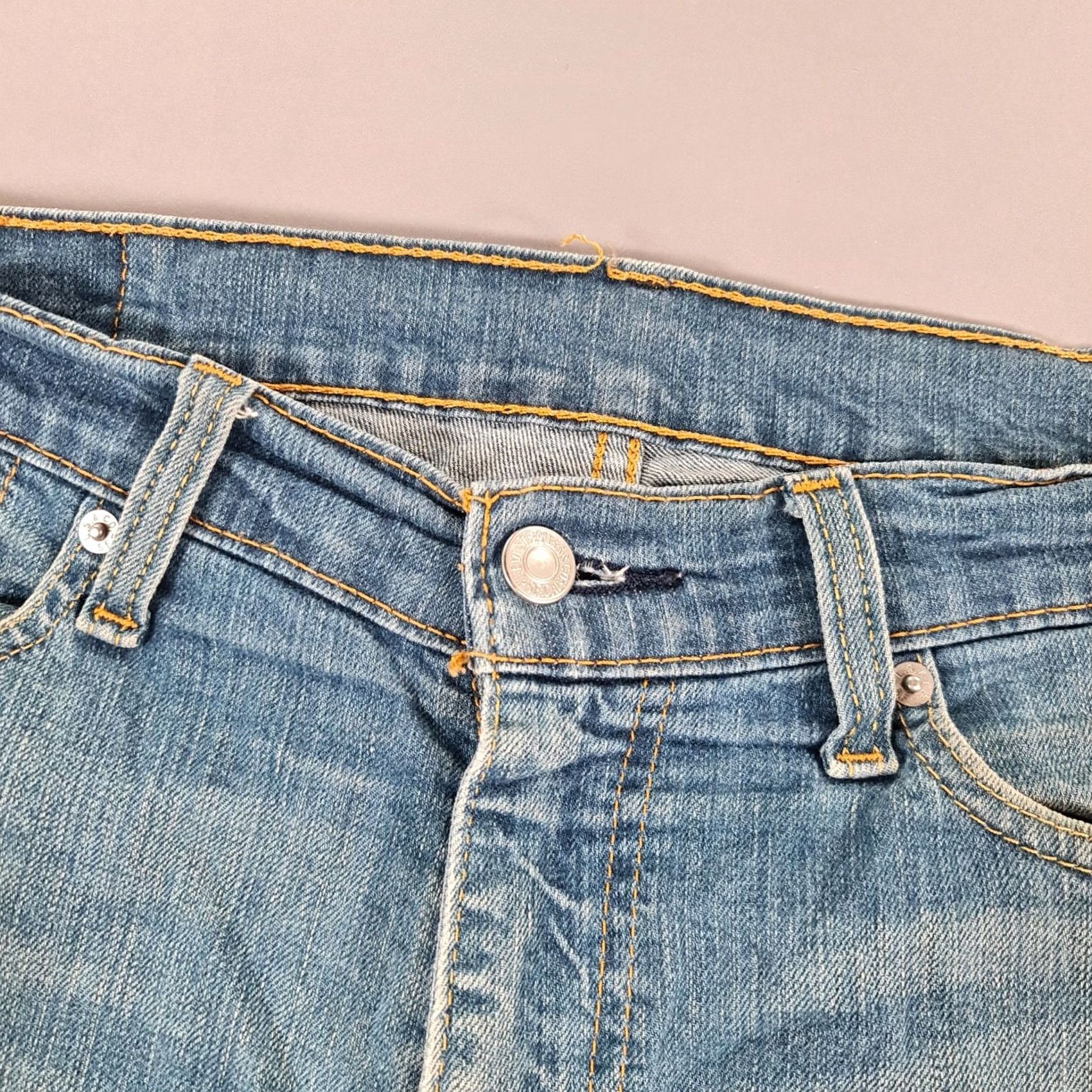 Levi's Levi's 513 Slim Straight Jeans Blue Denim Men's W34 L30 Stretch Zip Fly 5-Pocket Denim Jeans Regular Fit Size US 34 / EU 50 - 3 Thumbnail