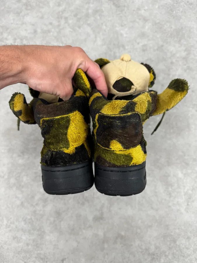 Adidas FW2013 Adidas x Jeremy Scott Khaki Plush Camo Bear Sneakers Size US 9 / EU 42 - 11 Thumbnail