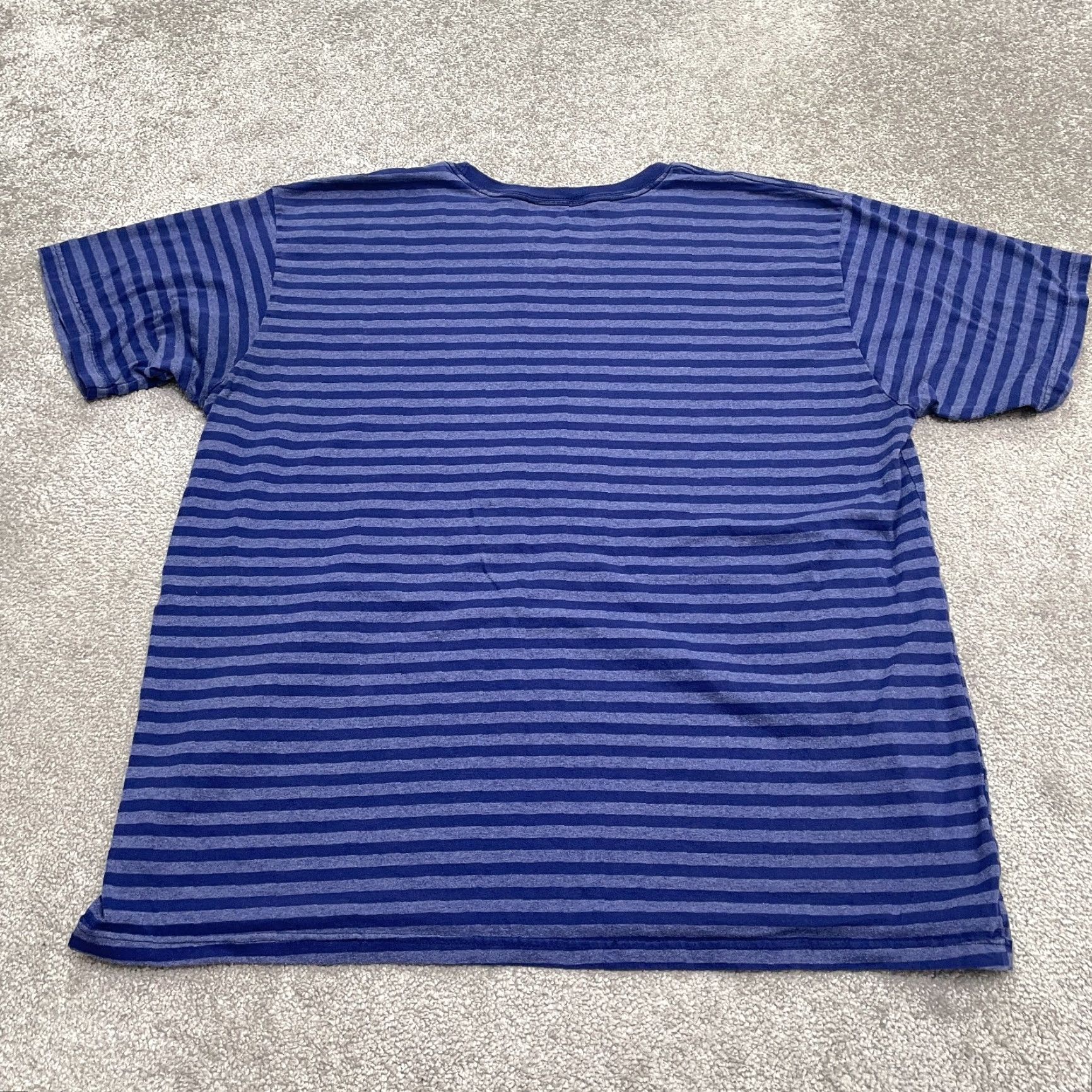 Disney Disney Mickey Mouse Vintage T-Shirt Mens XXL Blue Striped Crew Neck Casual Tee Size US XXL / EU 58 / 5 - 2 Thumbnail
