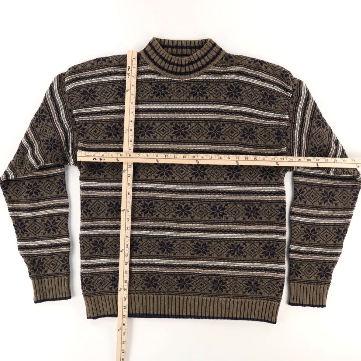 Vintage Woolrich Woolrich Fair Isle Striped Crewneck Cotton Sweater Men's XL Shirt Size US XL / EU 56 / 4 - 3 Thumbnail
