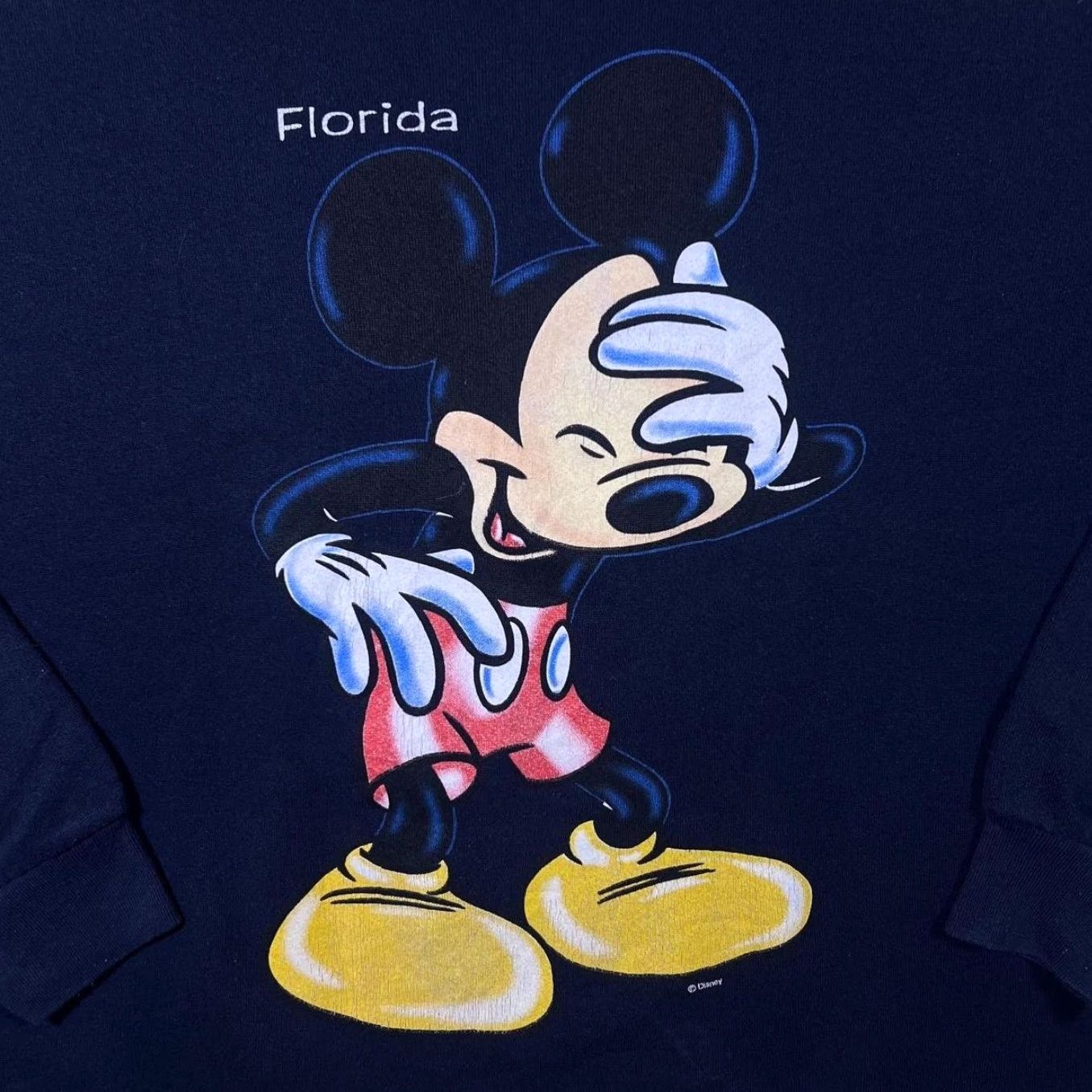 Tultex VINTAGE 90’s Tultex Disney “Florida” Mickey Mouse Souvenir Graphic Sweatshirt XL Mens Navy Blue Pullover Sweatshirt 90s Theme Boys Girls Mens Size US XL / EU 56 / 4 - 3 Thumbnail