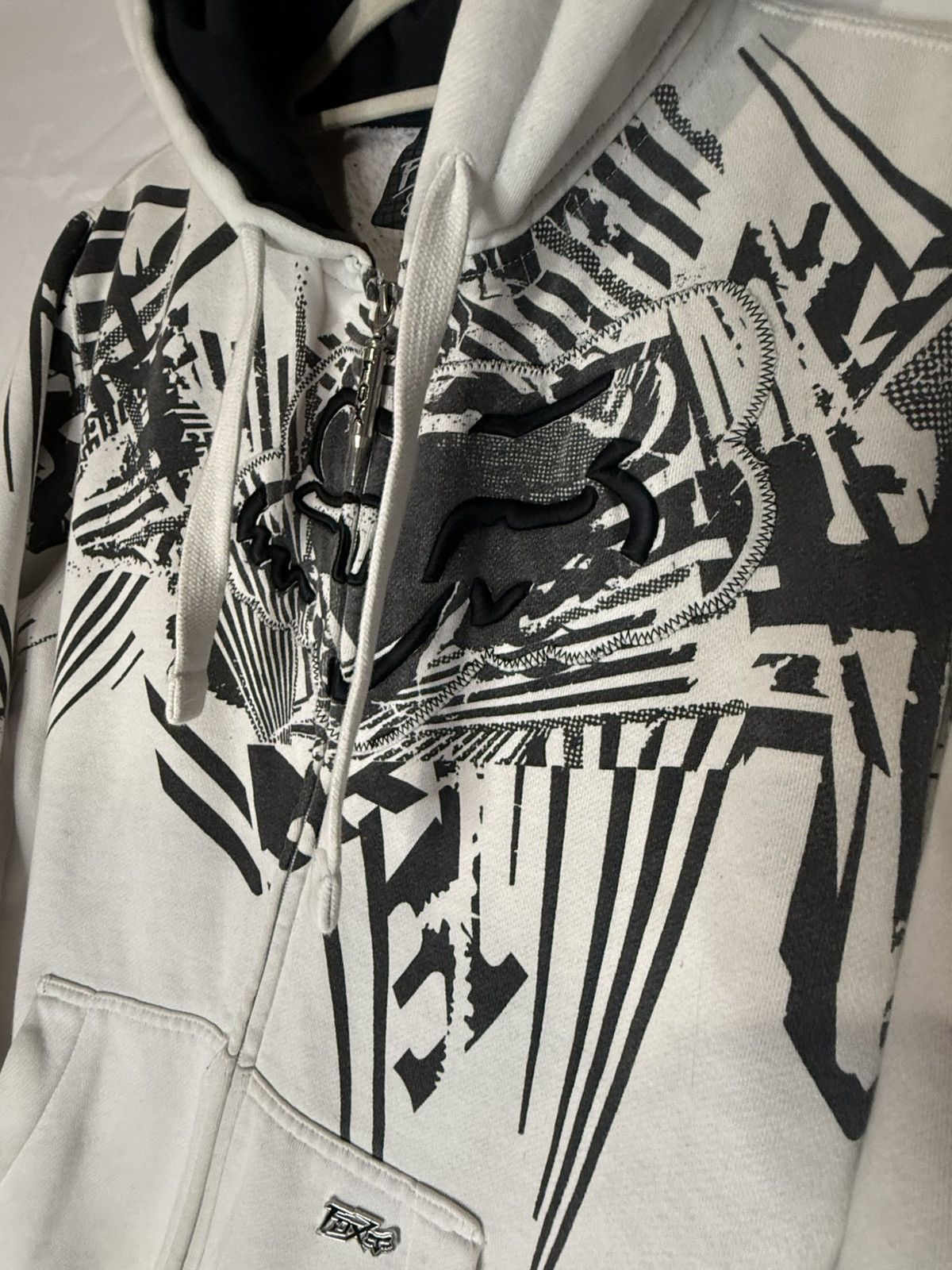 Fox Racing 00” Fox Racing Bullet Zip Up Vintage Y2K Hoodie Detailed M Size US M / EU 48-50 / 2 - 2 Thumbnail