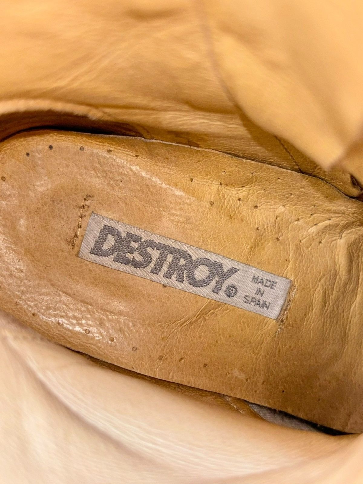Cowboy Equipment Vintage Destroy cream block platform boots Size 35 Size US 5 / IT 35 - 10 Thumbnail