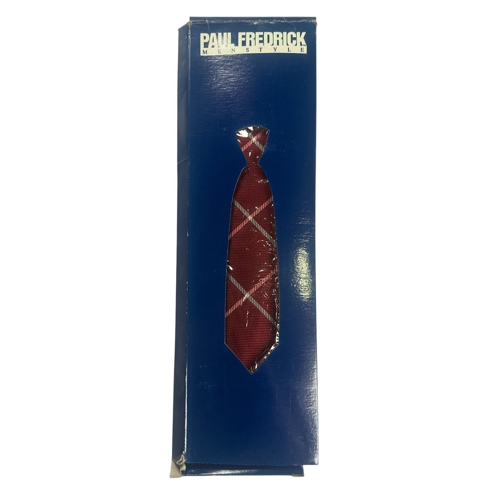 Paul Fredrick Paul Fredrick Red Plaid Silk Tie Made in USA NWT Size ONE SIZE - 6 Thumbnail