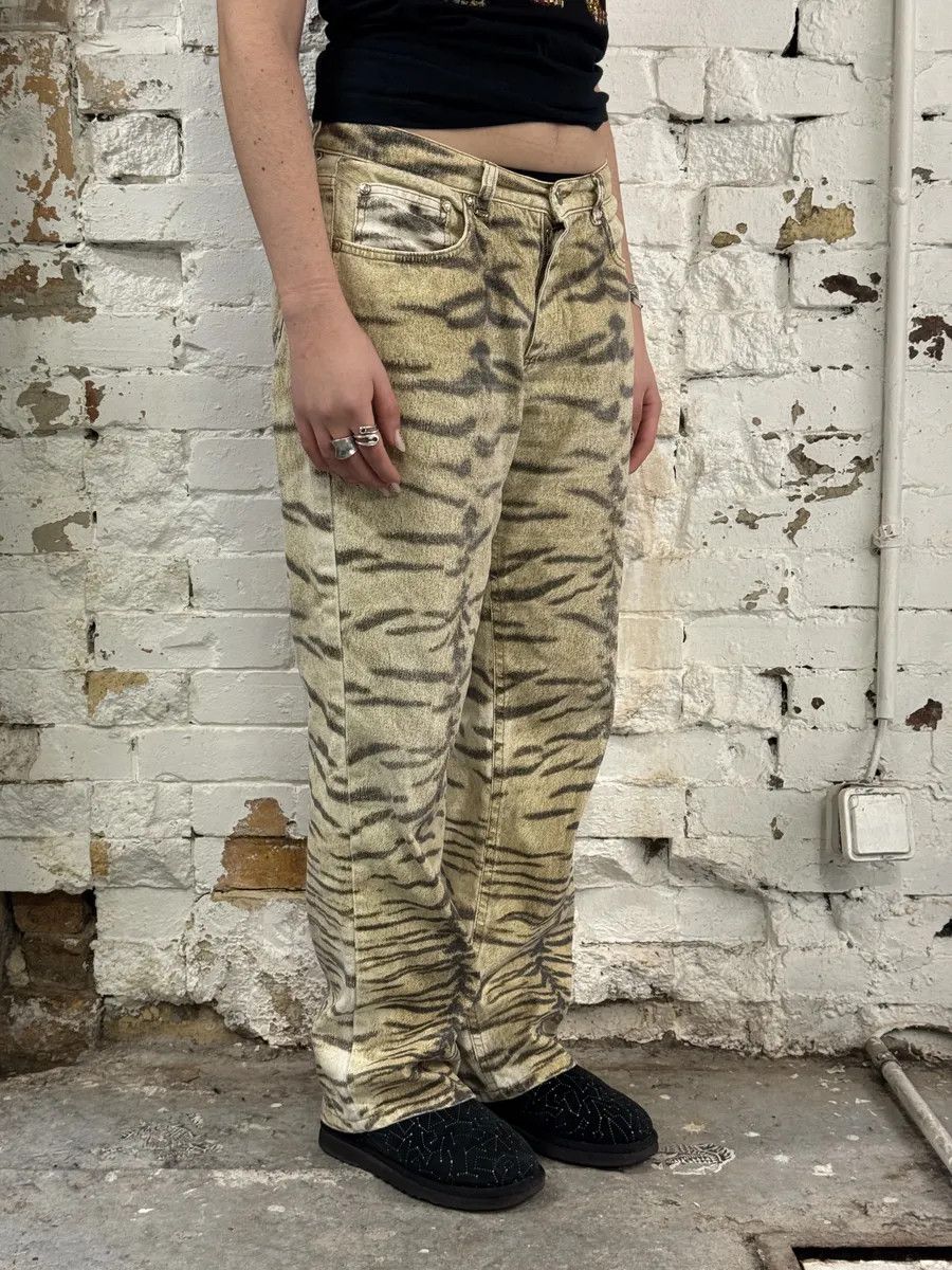 2000s Roberto Cavalli Zebra Savage Beige Pants