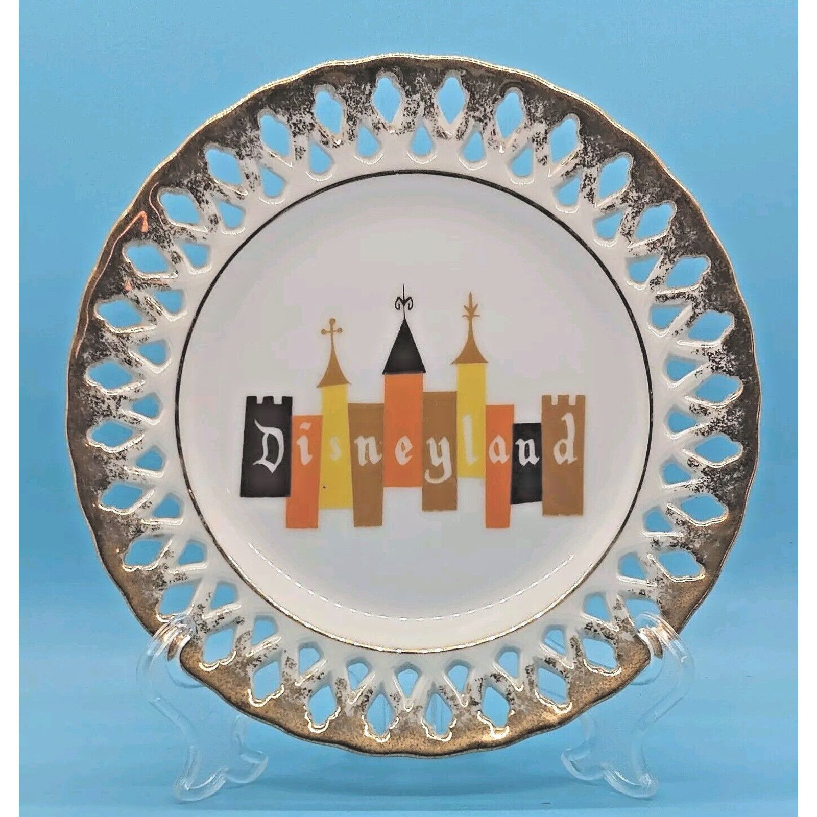 Disney VINTAGE* Disneyland Productions Plate 1960s Castle Porcelain Size ONE SIZE - 1 Thumbnail