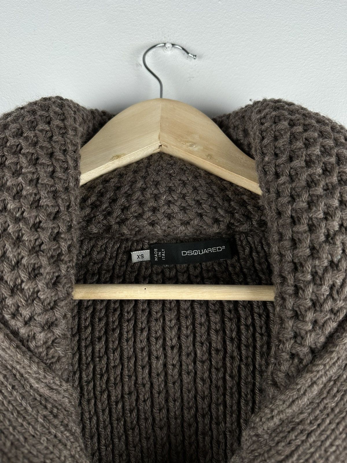 Dsquared2 × Team Cozy × Vintage Dsquared2 Pure Wool Cardigan Rare Size XS / US 0-2 / IT 36-38 - 3 Thumbnail