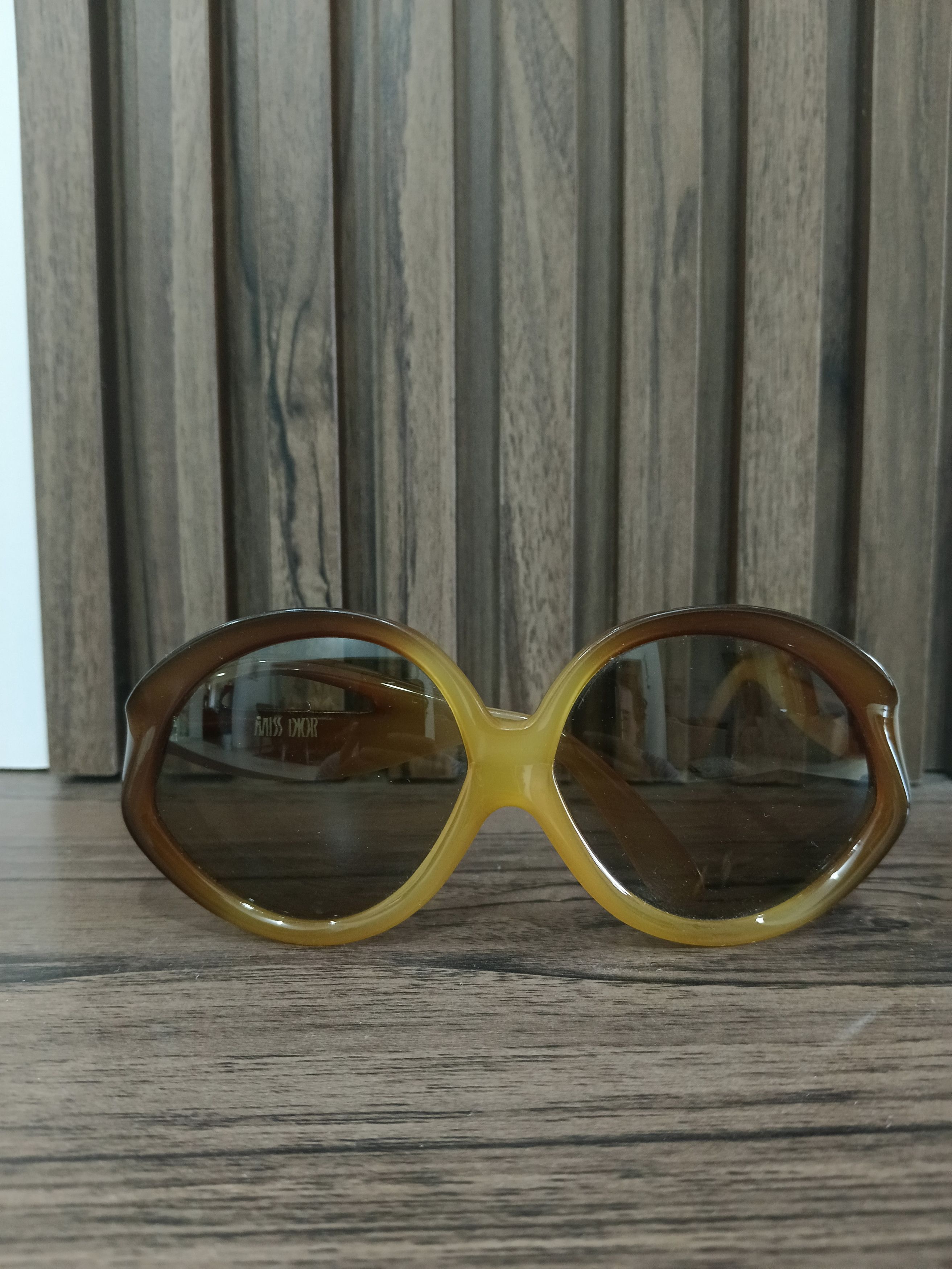 Dior Rare 70s Christian Dior Optyl - Translucent Amber Two-Tone Size ONE SIZE - 1 Thumbnail