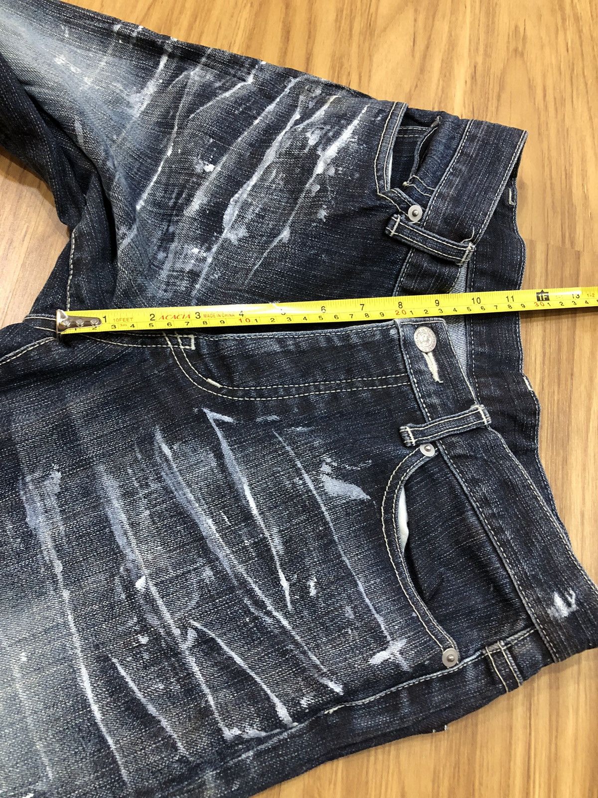 Tornado Mart Tornado Mart Flare Paint Splatter Faded Pocket Denim Size US 28 / EU 44 - 15 Thumbnail