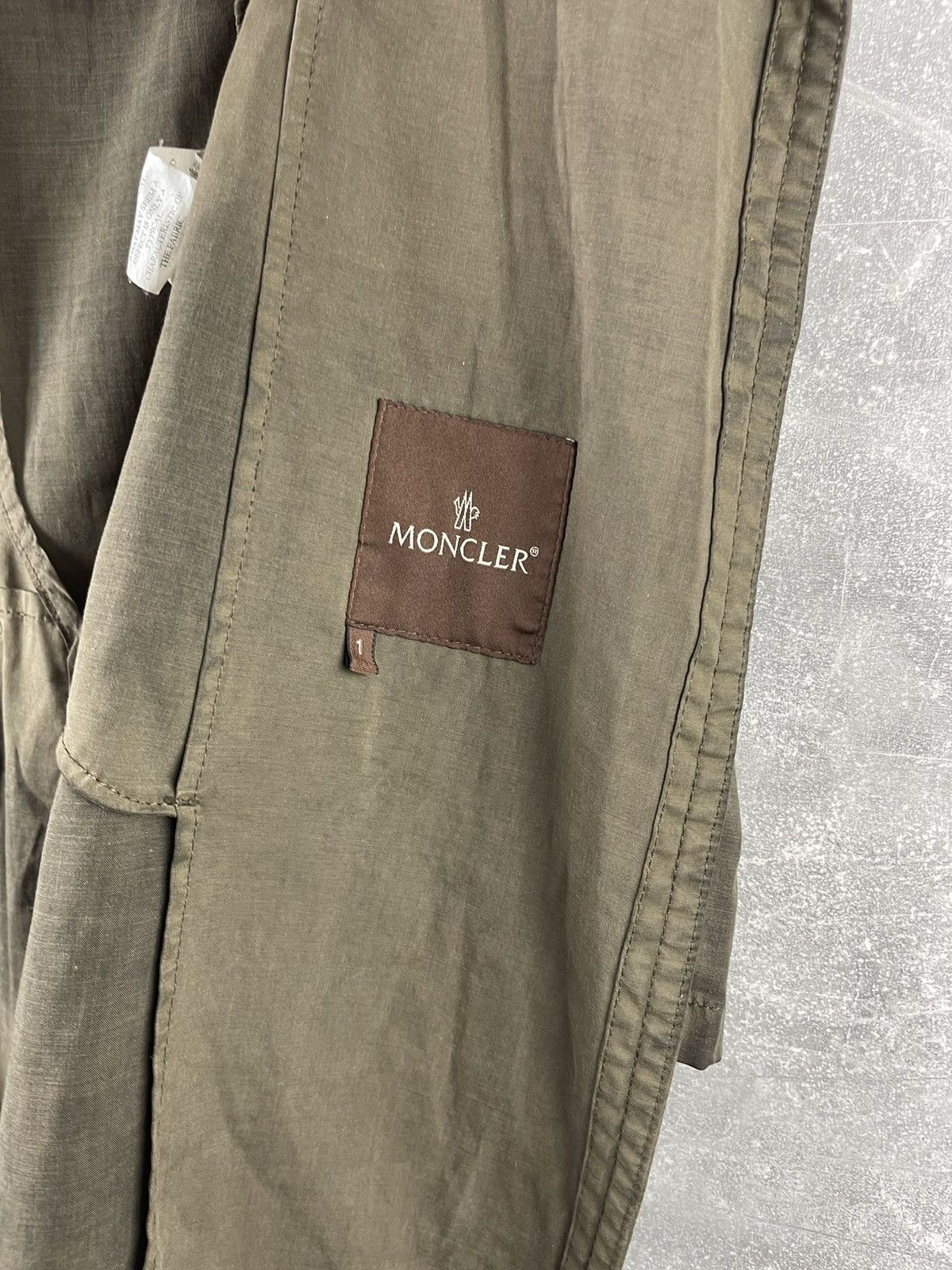 Moncler Moncler Double Breasted Waxed Olive Green Belted Trench Coat Size S / US 4 / IT 40 - 11 Thumbnail