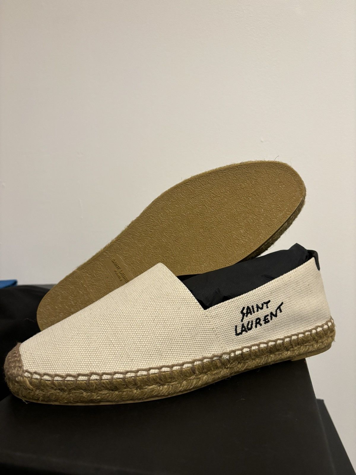 image of Saint Laurent Paris Espadrilles Saint Laurent Beige Shoes, Men's (Size 8)