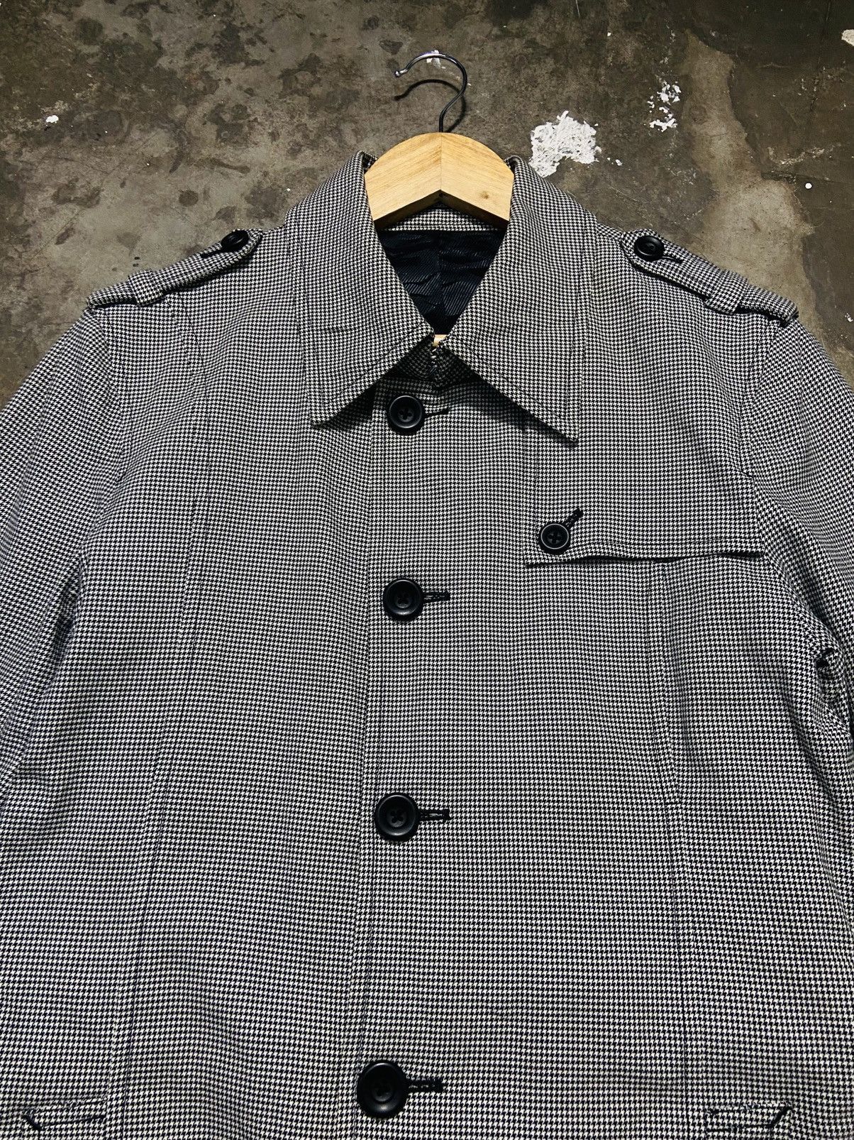 Tornado Mart Vintage Tornado Mart Houndstooth Trench Coat Size US M / EU 48-50 / 2 - 7 Thumbnail