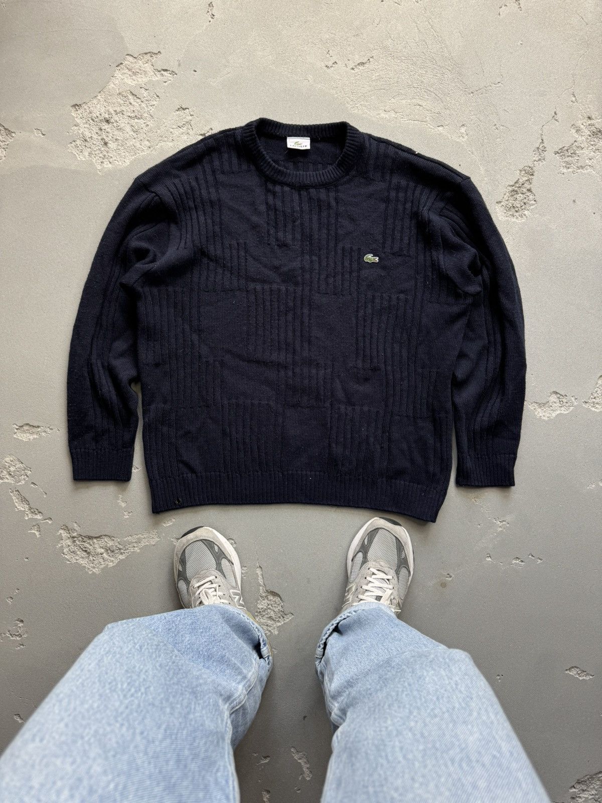 Vintage Lacoste Sweater Wool Knit Baggy 90s