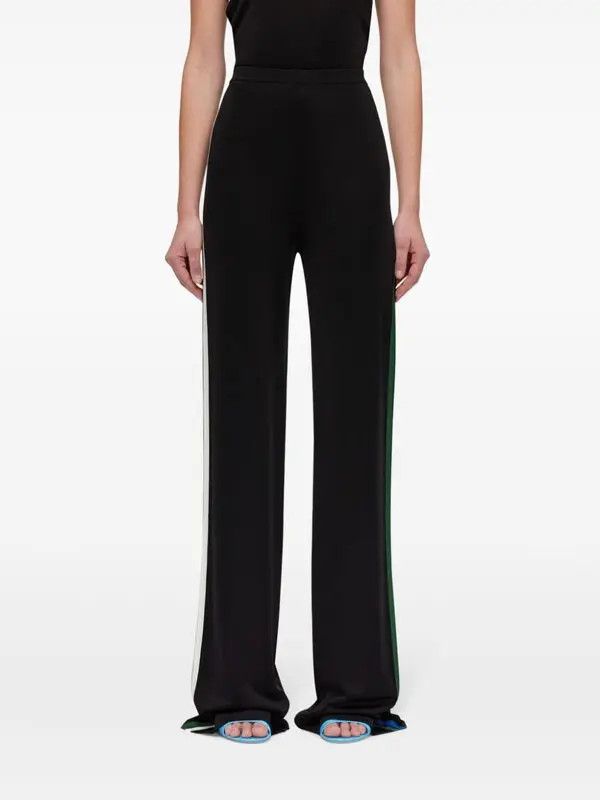 Salvatore Ferragamo o1s1rm0126 Striped Knit Track Pant in Black Size 26" / US 2 / IT 38 - 3 Thumbnail