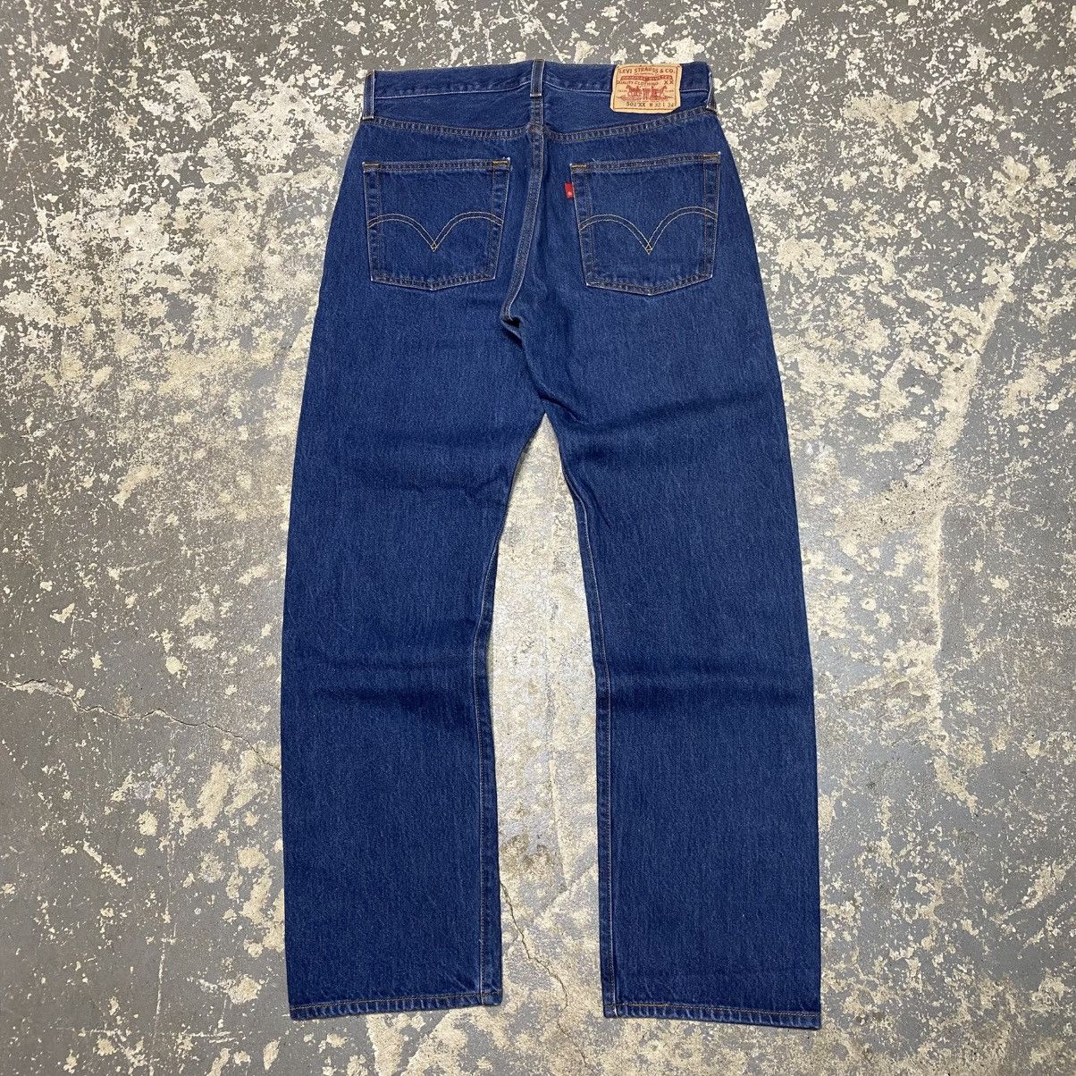 Japanese Brand × Levi's × Vintage Vintage Levi’s 501XX Button Fly Blue Dark Denim Jeans 90s Size US 31 - 1 Thumbnail