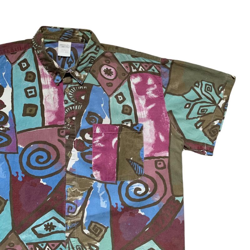 Vintage Vintage summer shirt with crazy patterns Size US L / EU 52-54 / 3 - 2 Thumbnail